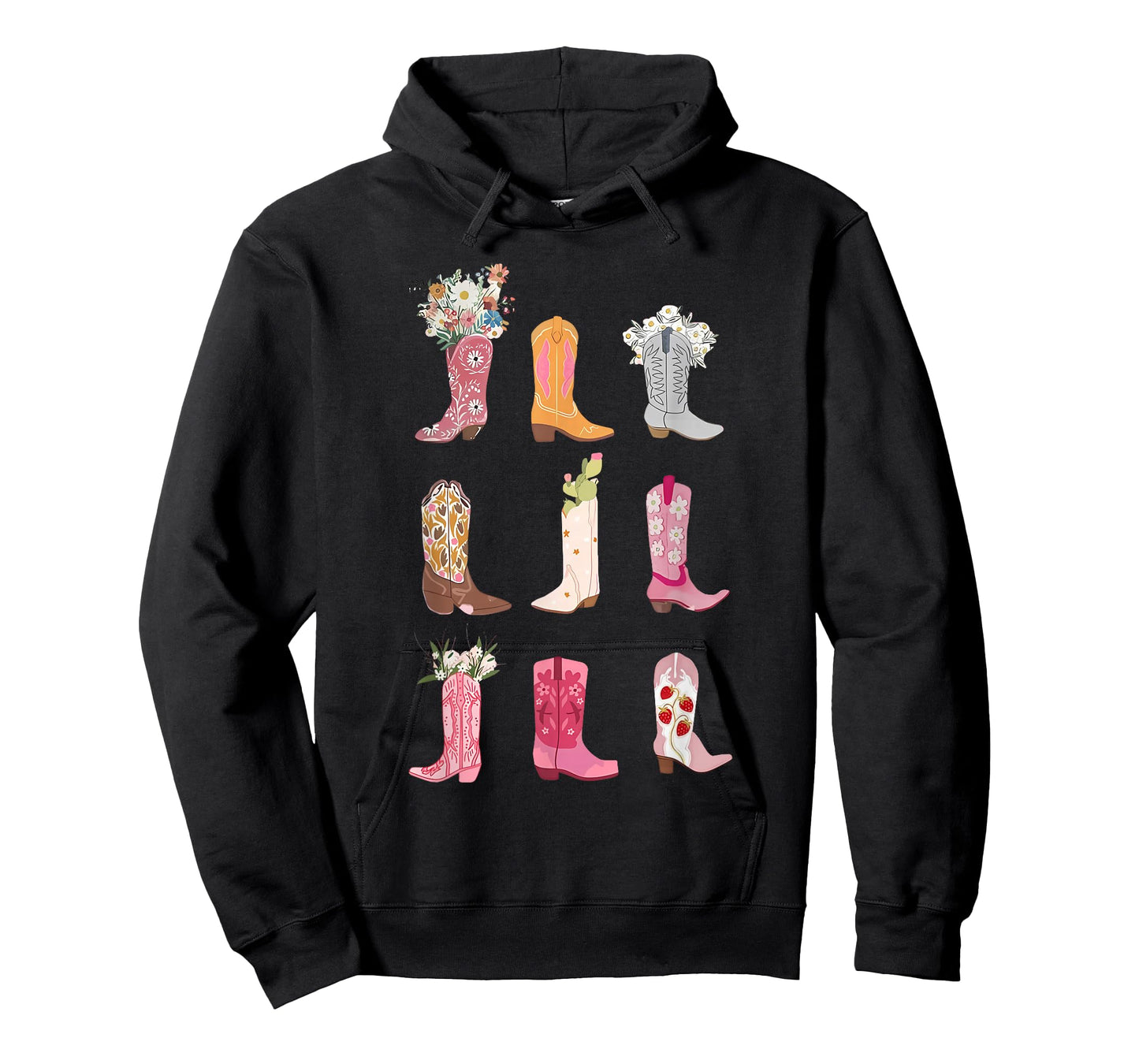 Cowgirl Boots Floral Country Western T-Shirt