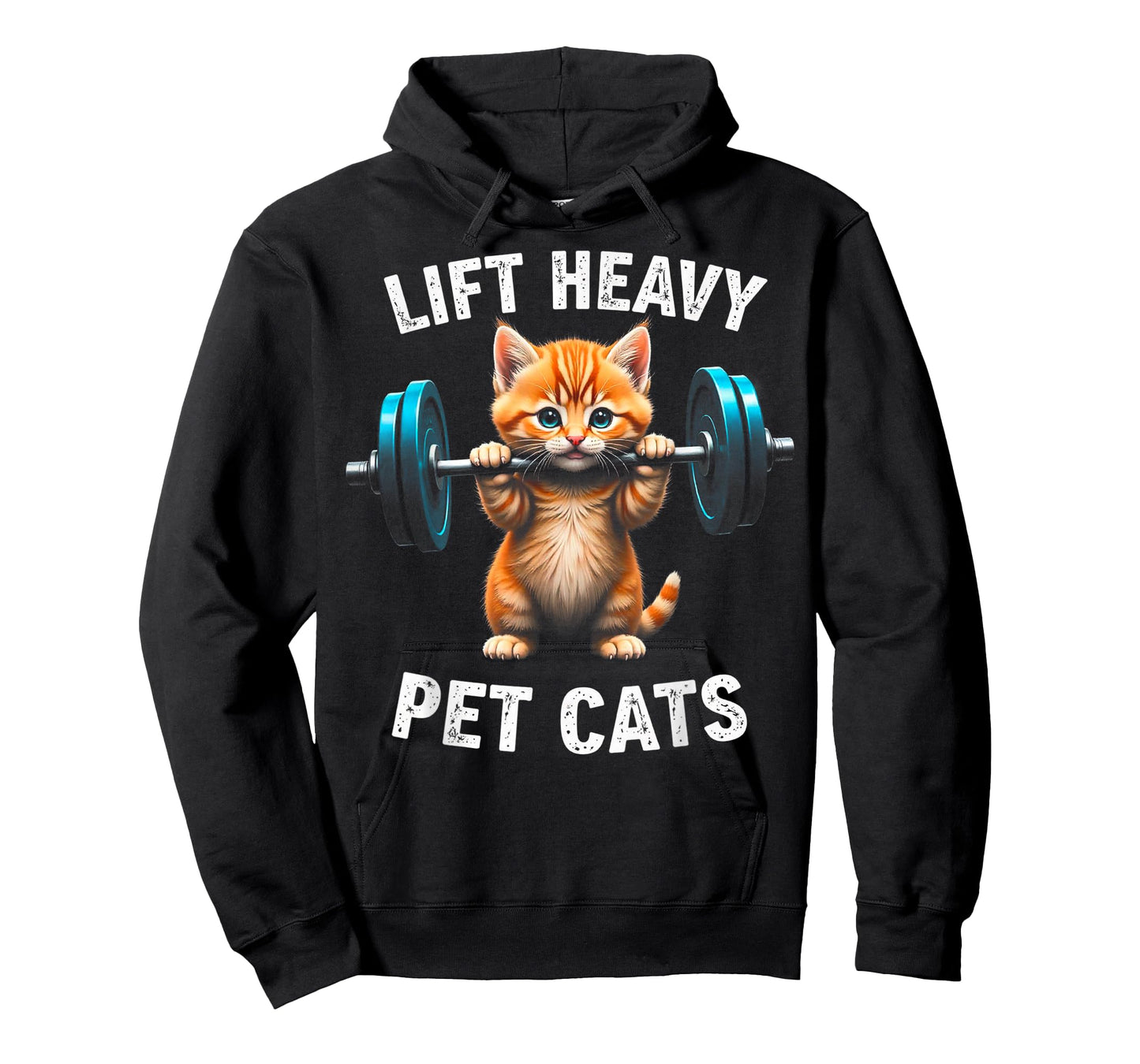 Lift Heavy Pet Cats Funny Gym Workout Tee Weightlifting T-Shirt