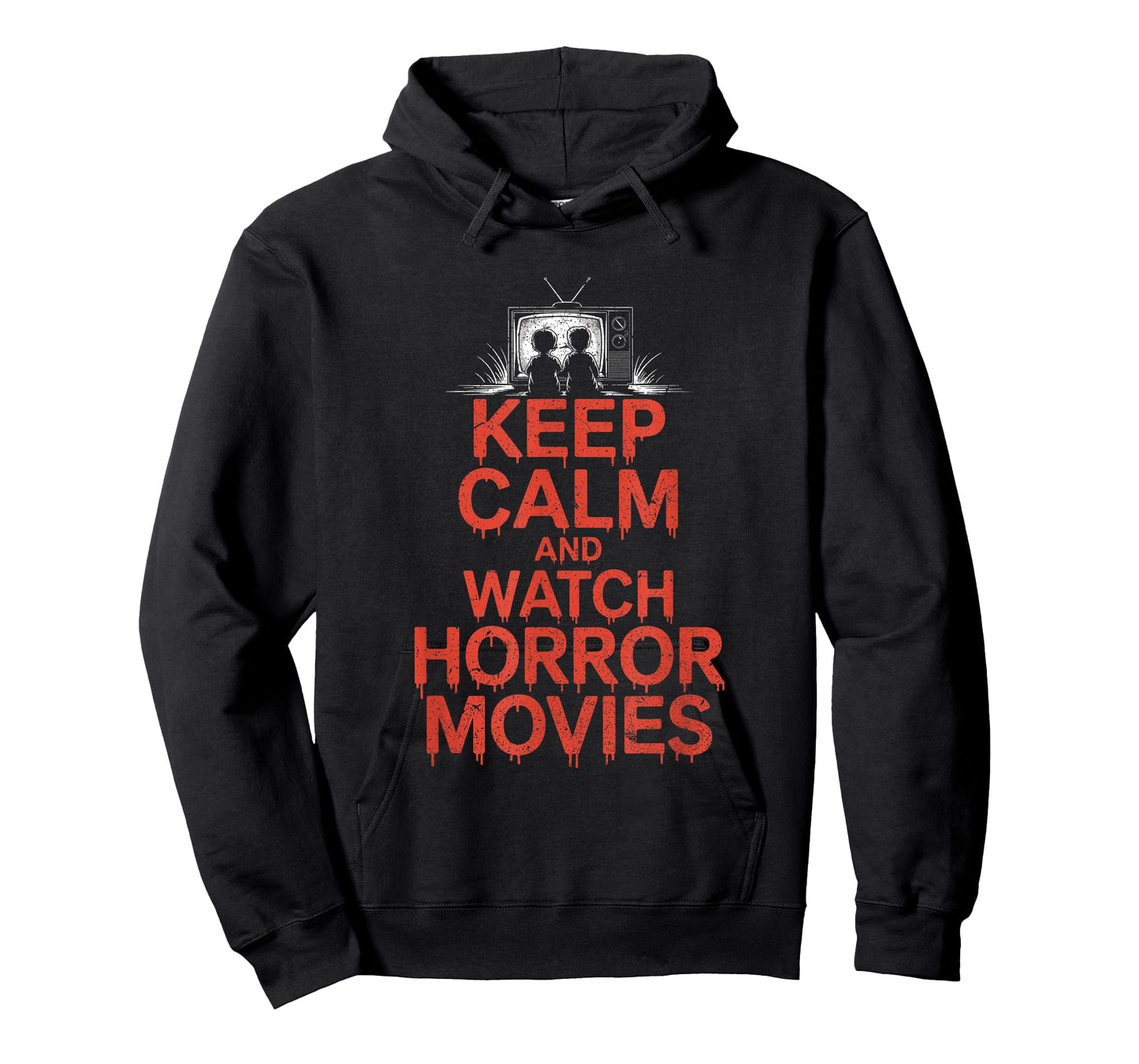 Keep Calm and Watch Horror Movies Creepy Halloween Movie T-Shirt
