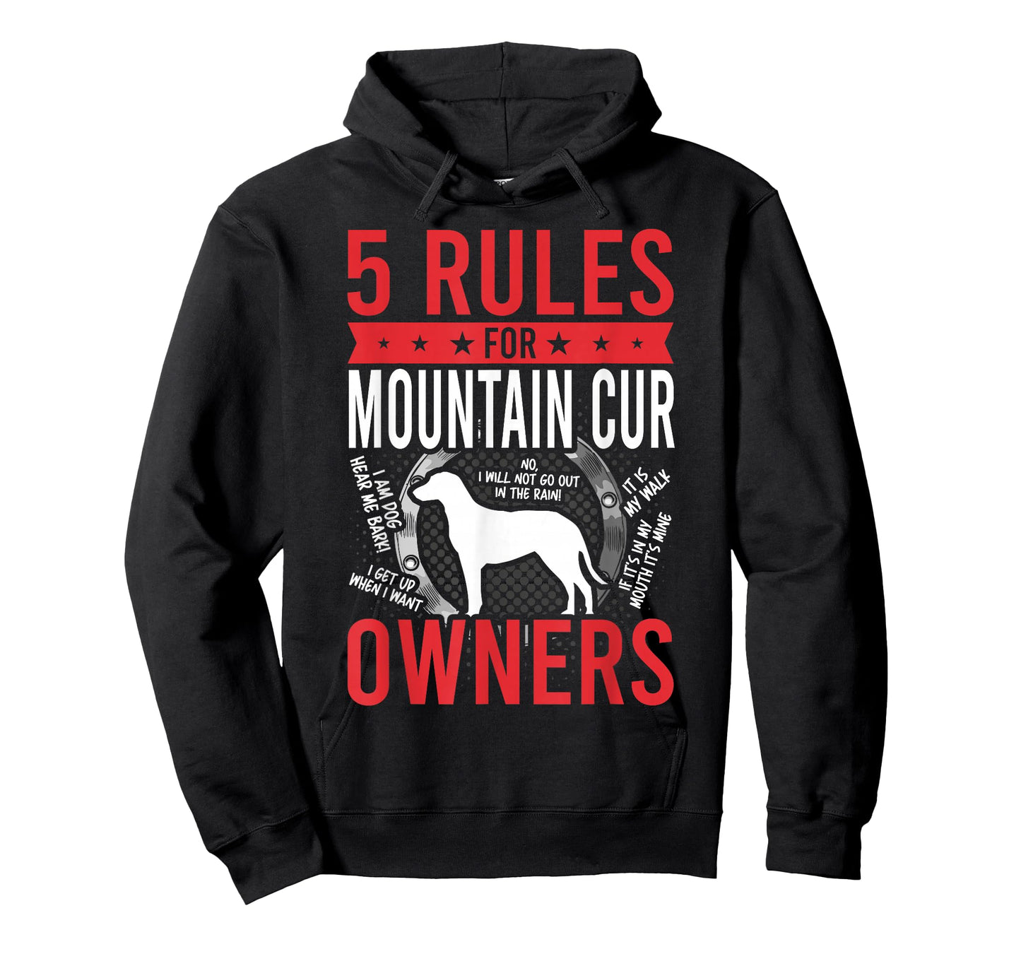 5 Rules for Mountain Cur Dog Lover T-Shirt