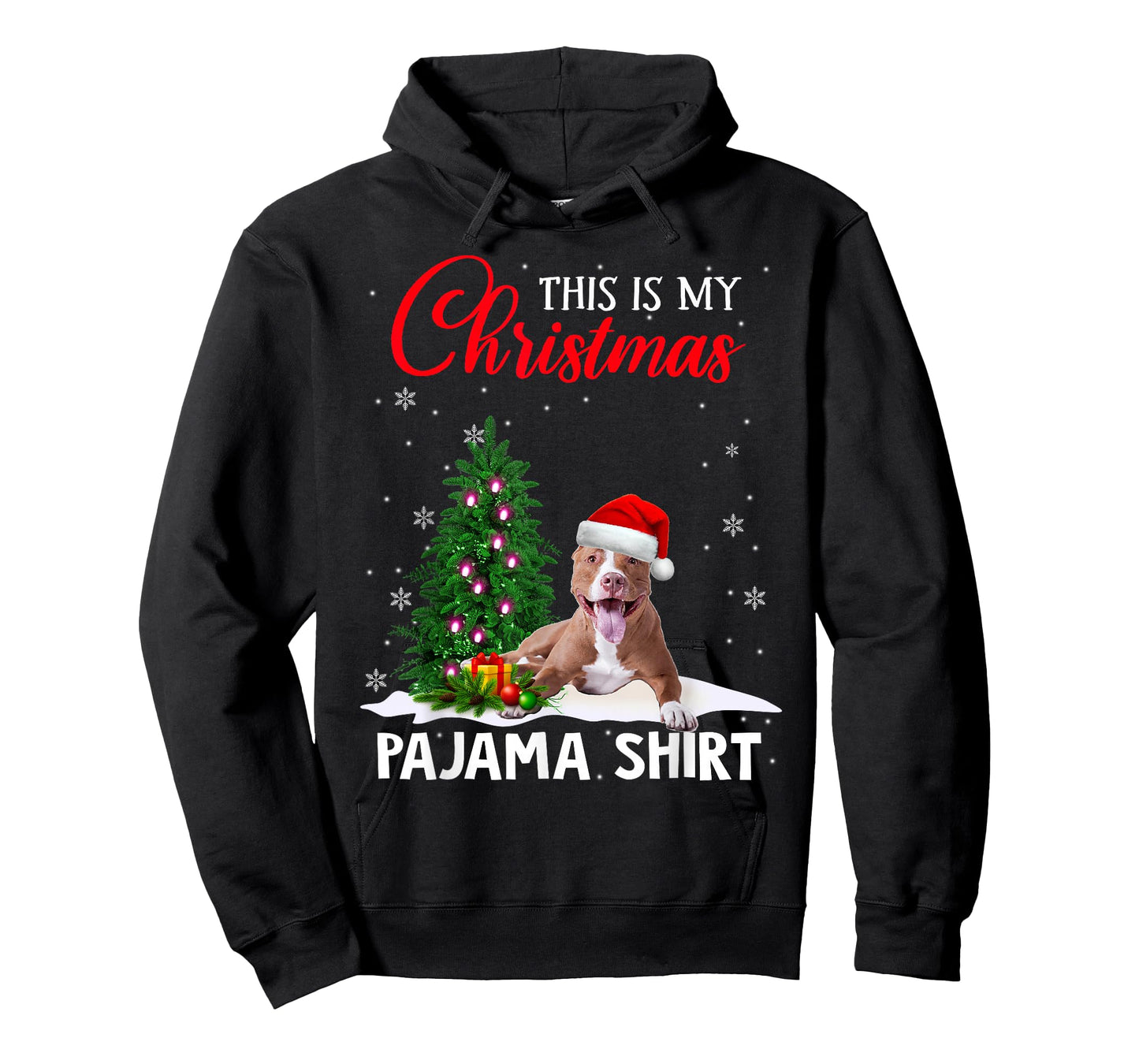 This Is My Christmas Pajama Shirt Pitbull Christmas Dog T-Shirt