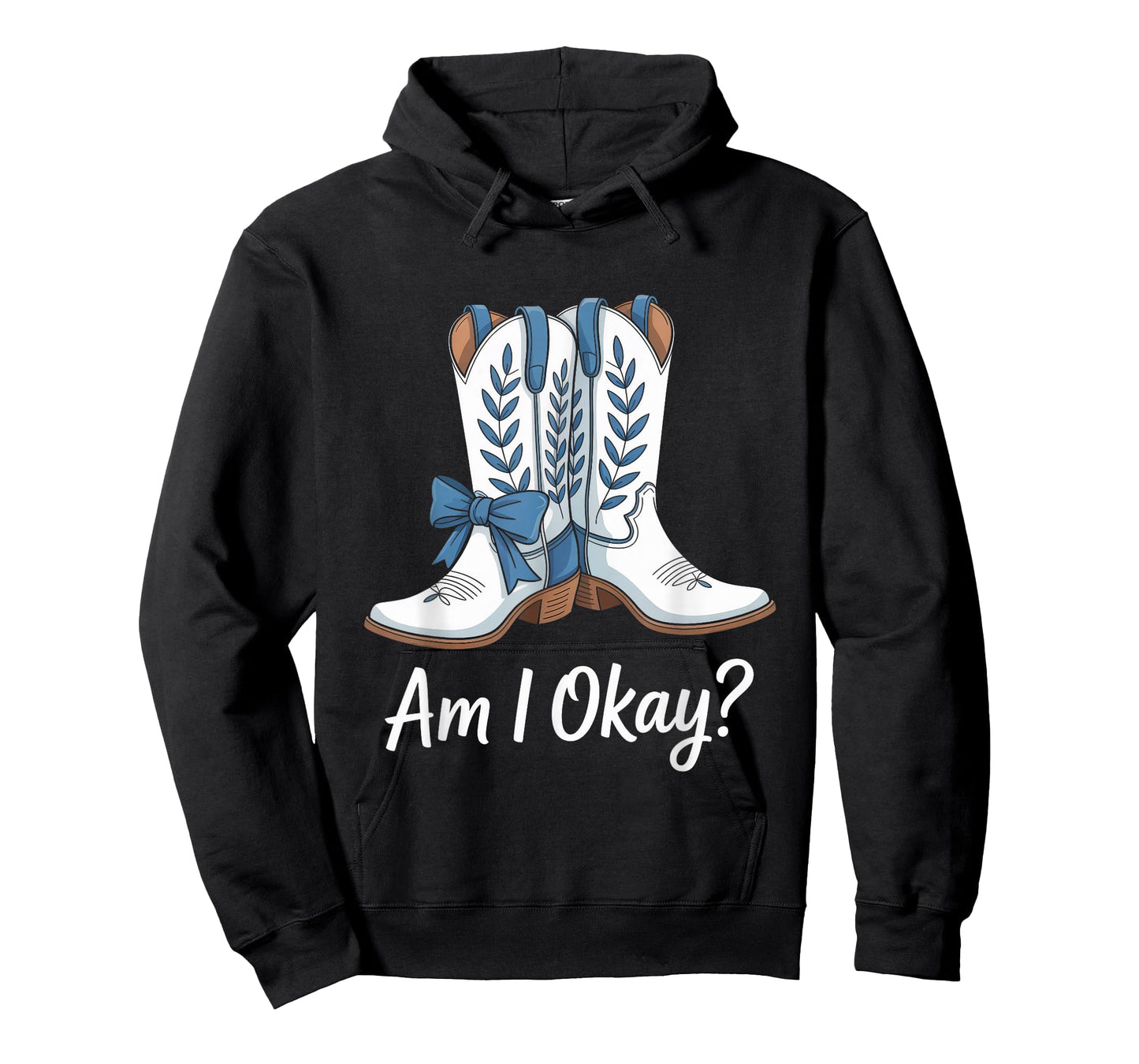 Am I Okay Boot Cowgirl Coquette Bow T-Shirt
