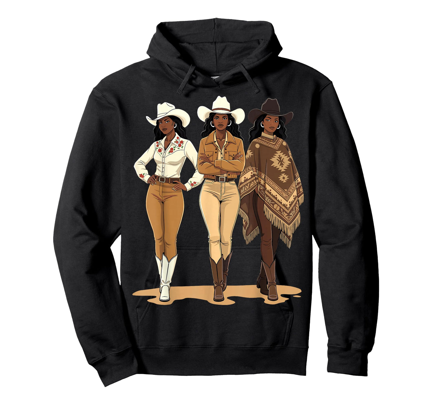 Black Cowgirl Melanin Western Rodeo T-Shirt