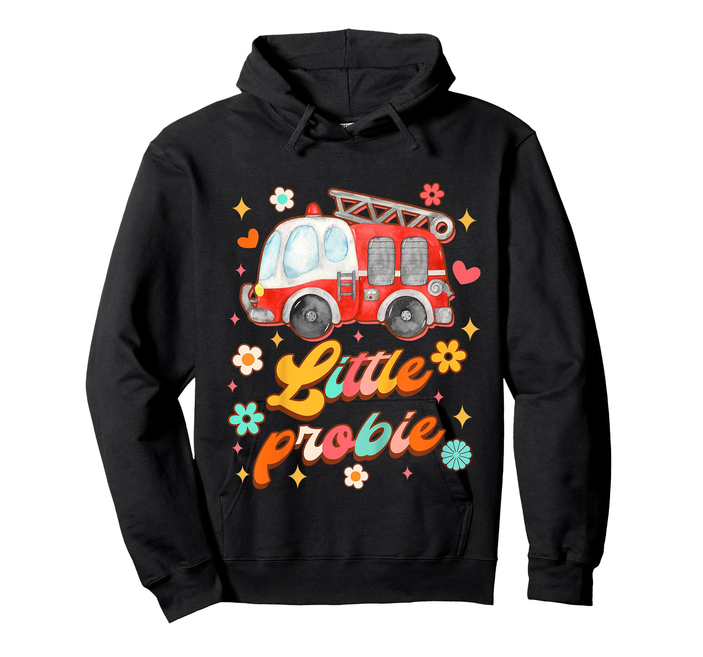 Kids Future Firefighter Baby Fireman Fire Truck Little Probie T-Shirt
