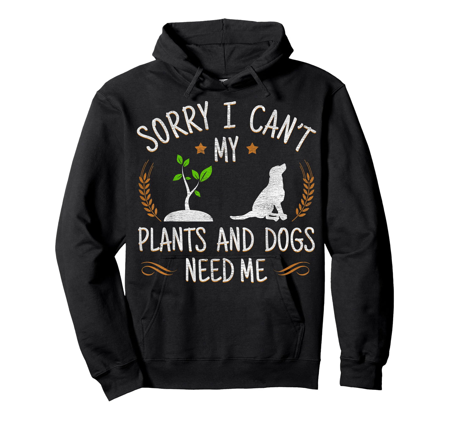 Plants and Dog Lover Gardener Funny Gardening T-Shirt
