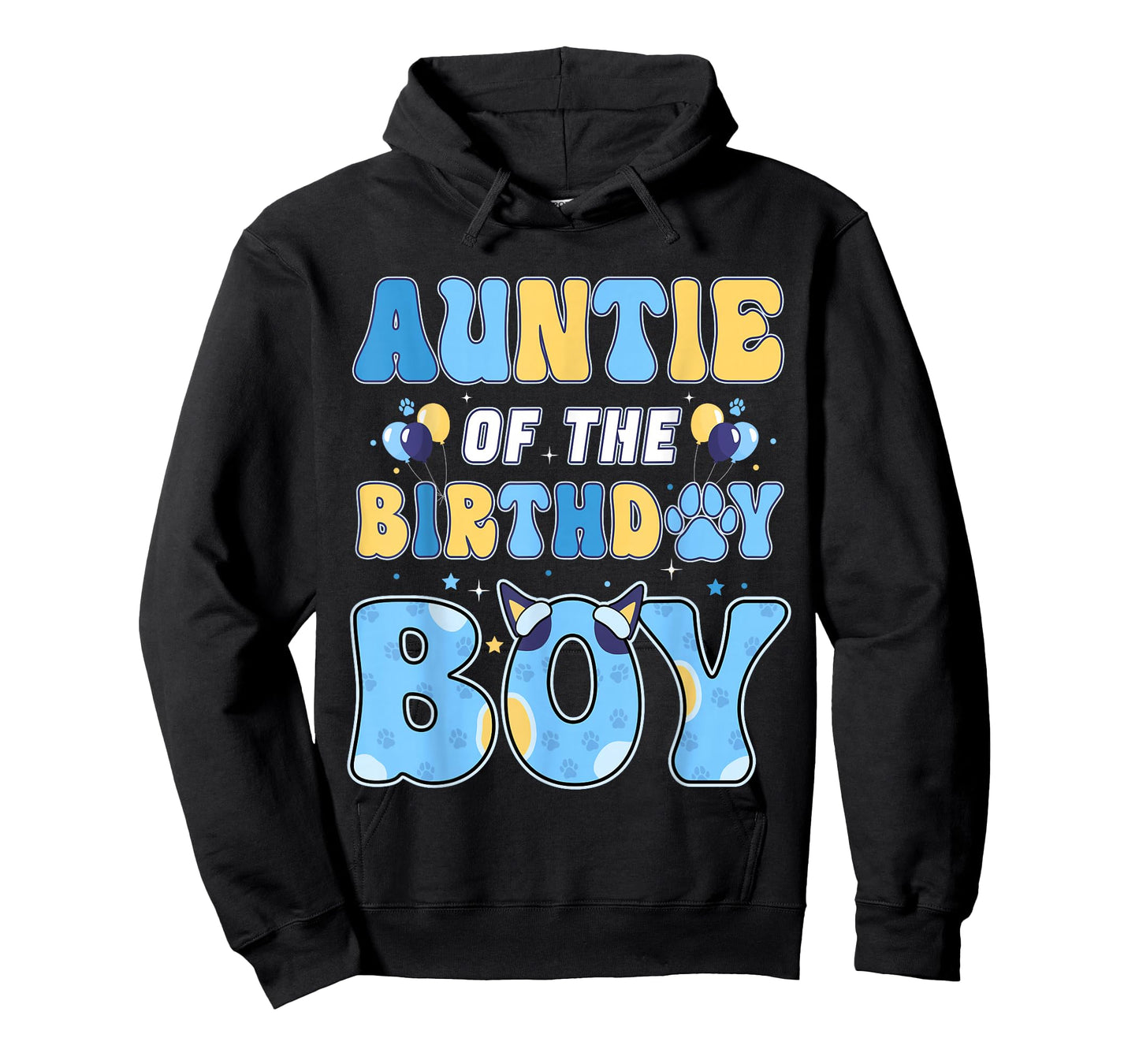 Auntie of The Birthday Boy Family Blue Dog Birthday Party T-Shirt