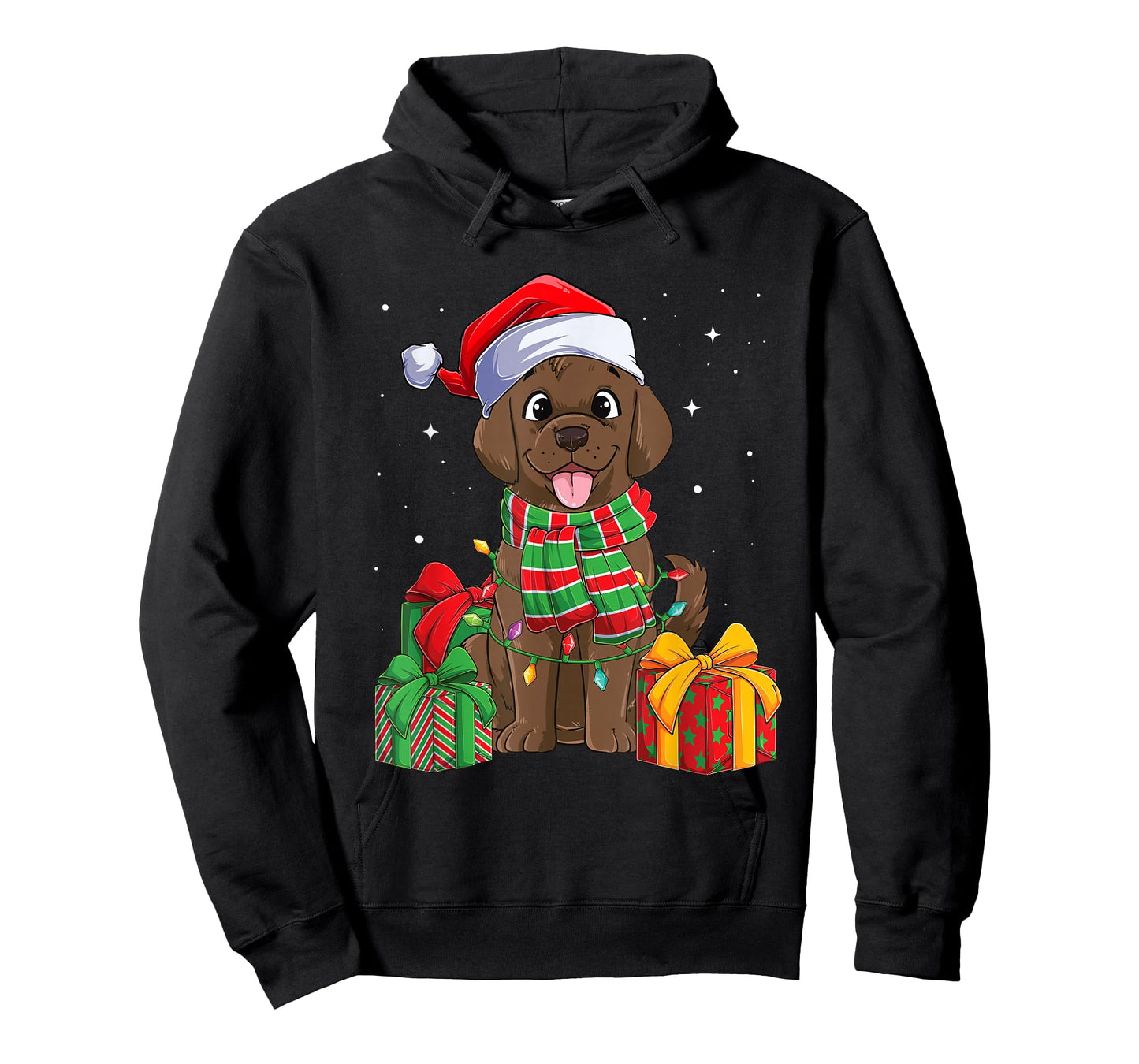 Chocolate Labrador Retriever Christmas Xmas Lab Dog Lover T-Shirt