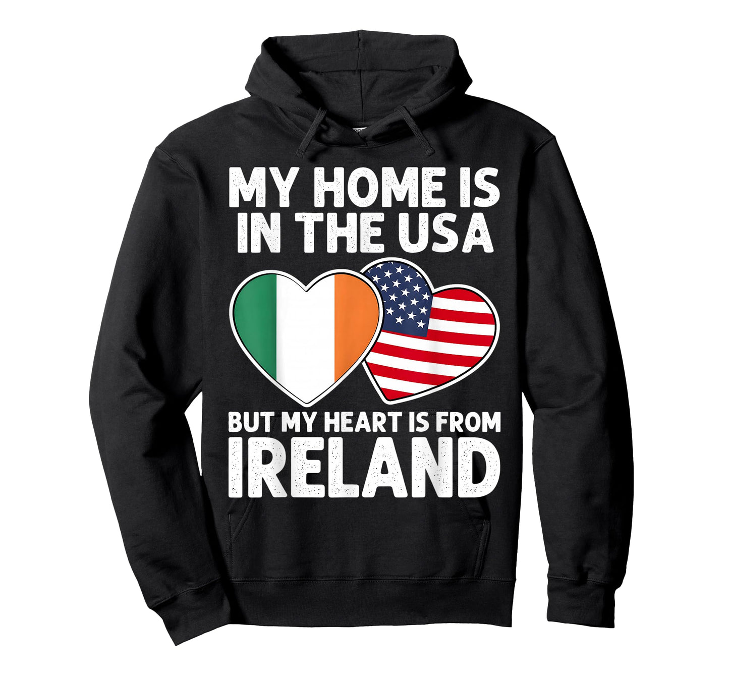 My Home USA My Heart Ireland Irish American Pride Flag T-Shirt