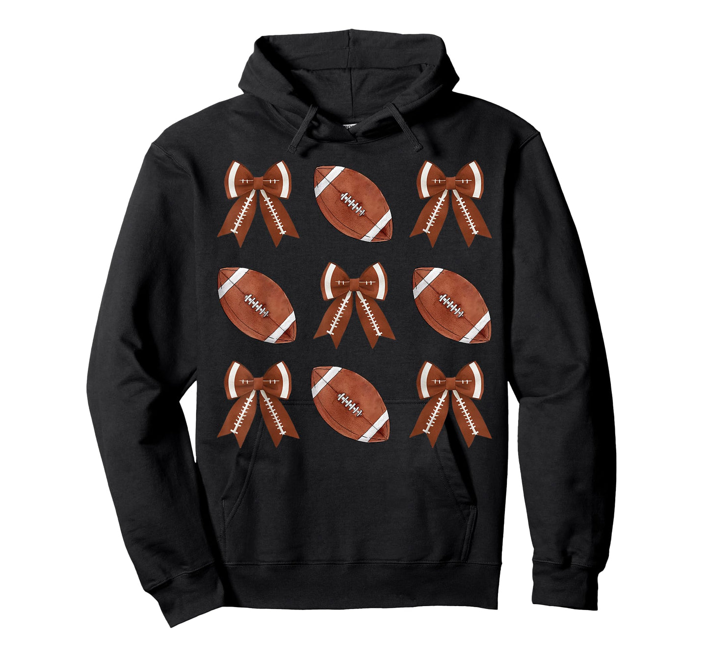 Coquette Bow American Football Thanksgiving Autumn Fall Yall T-Shirt