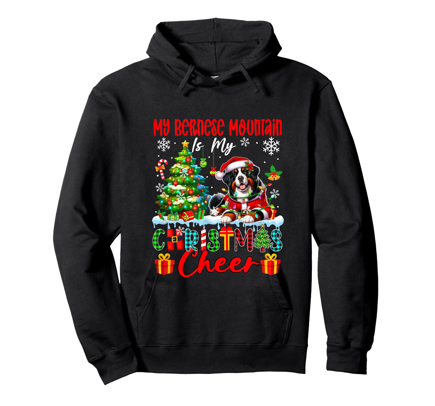 My Bernese Mountain is My Xmas Cheer Funny Santa Dog Owner T-Shirt