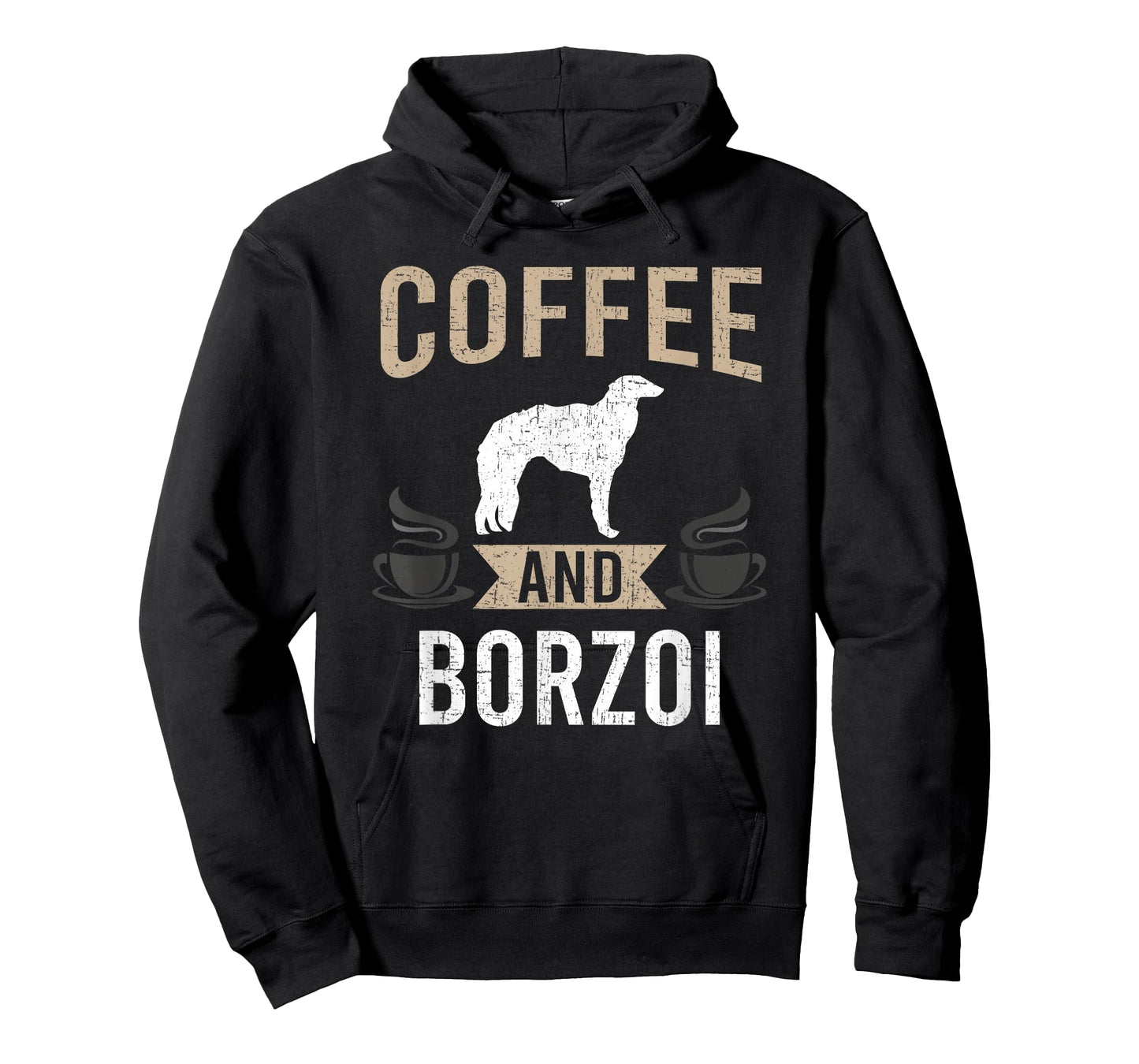 Coffee and Borzoi Dog Lover T-Shirt