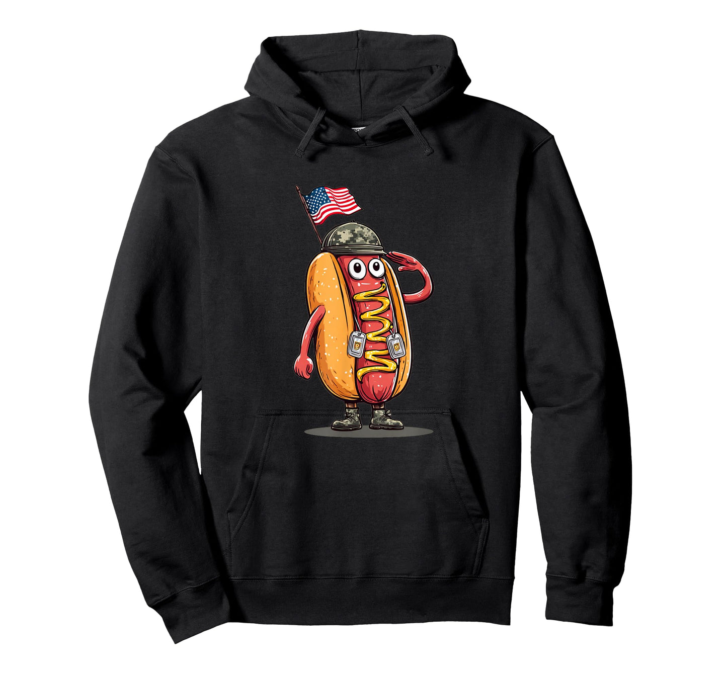 Nice USA Hotdog in Military Look for Saluting Lovers T-Shirt