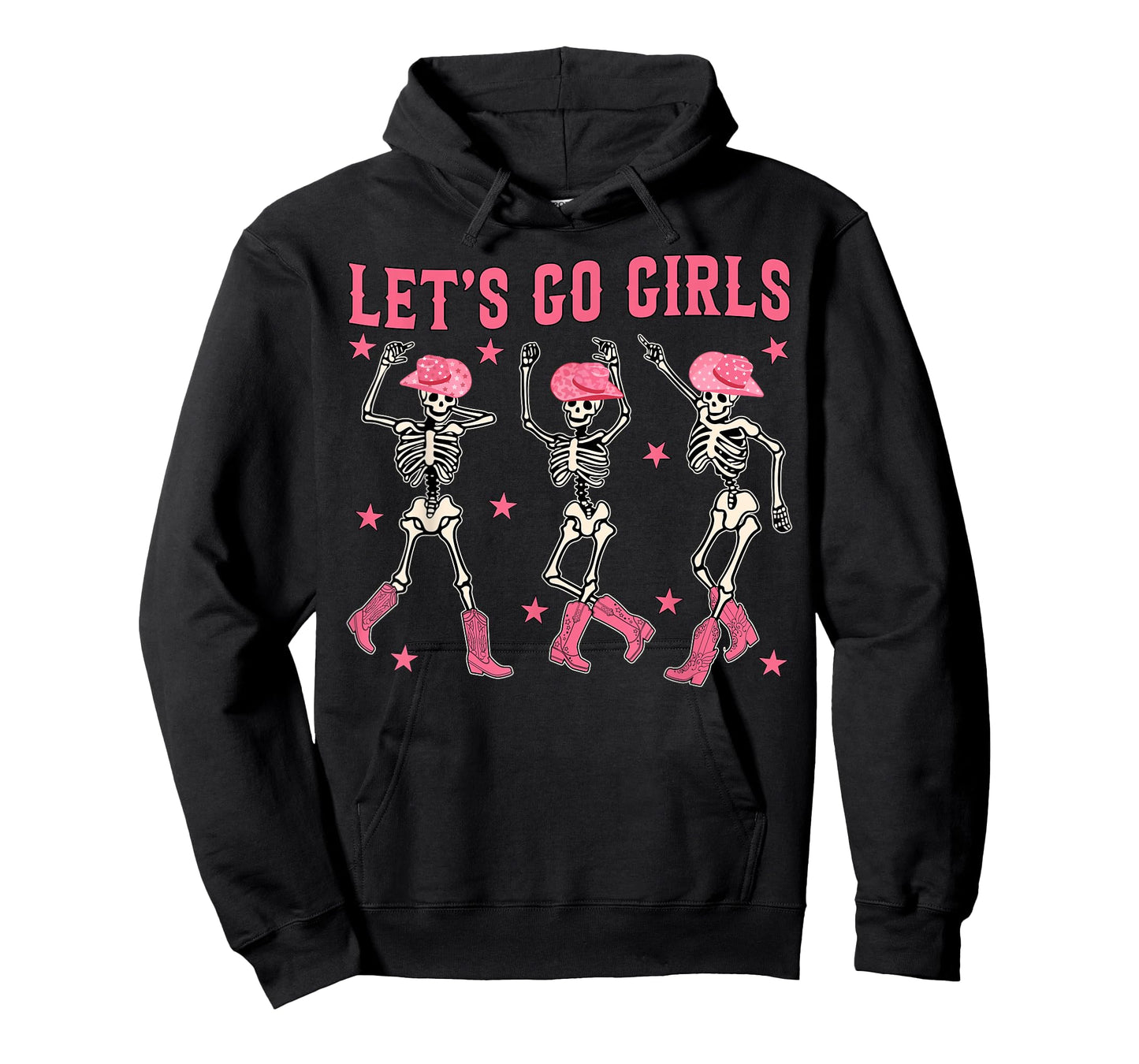 Let's Go Girls Dancing Skeleton Western Bachelorette Party T-Shirt