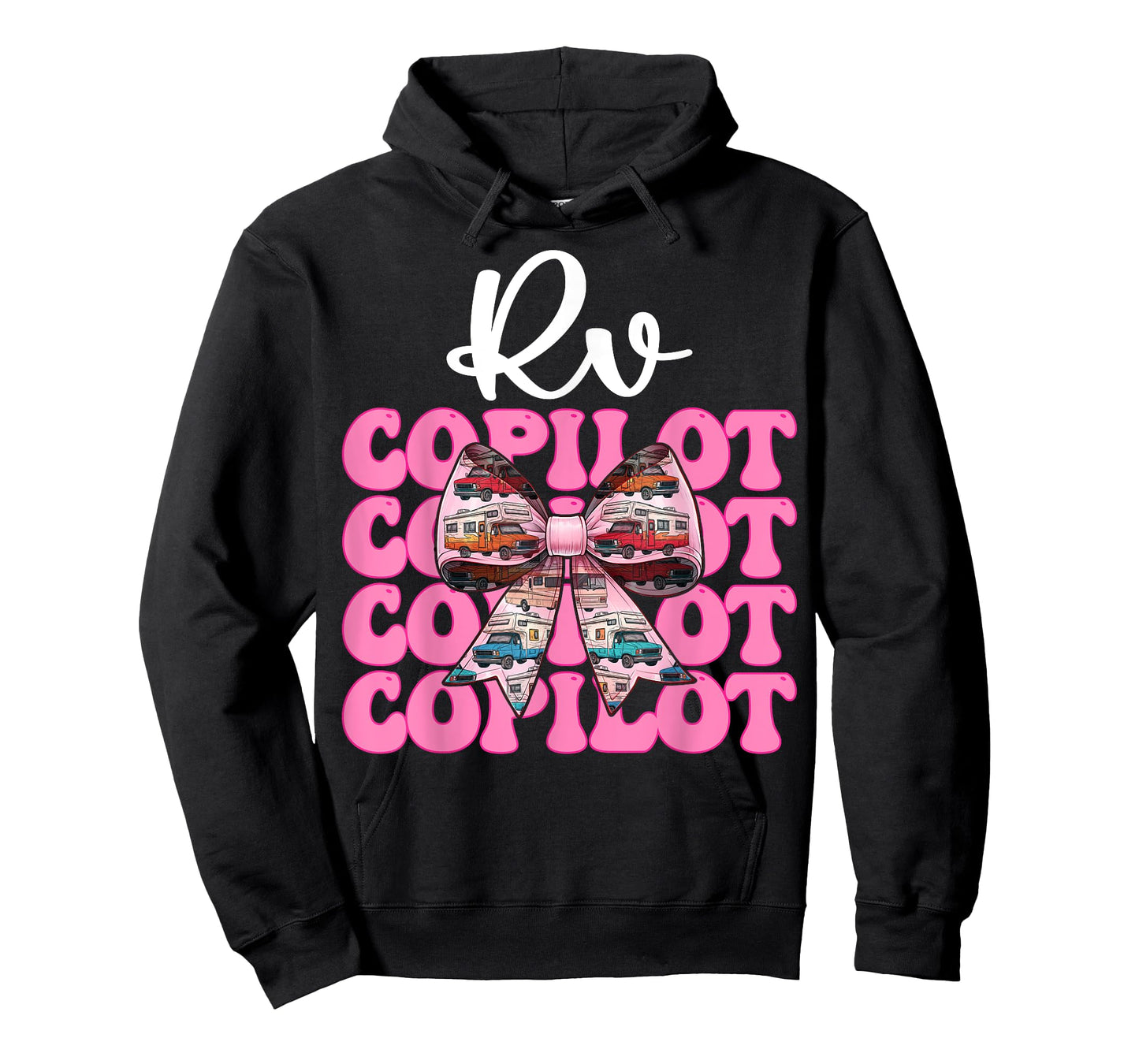 RV Copilot RV Camping Camper Motorhome Girl Mom Coquette Bow T-Shirt