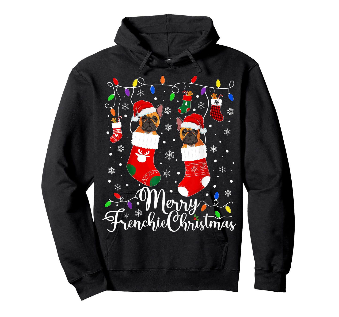 Merry Frenchie Christmas French Bulldog Xmas Party T-Shirt