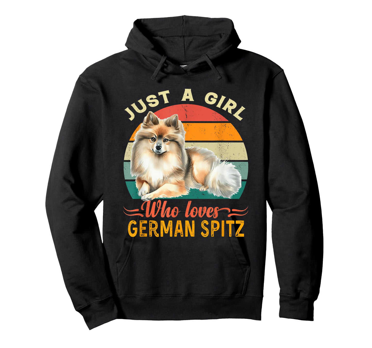 Just A Girl Who Loves German Spitz Retro Funny Dogs Lover T-Shirt