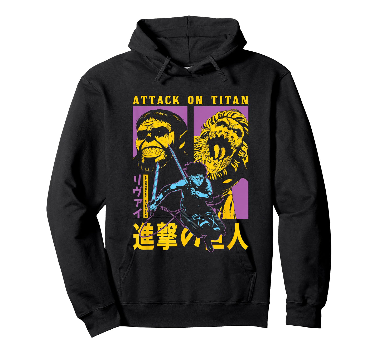 Attack on Titan Season 4 Split Titan Faces Attack Pose Anime T-Shirt