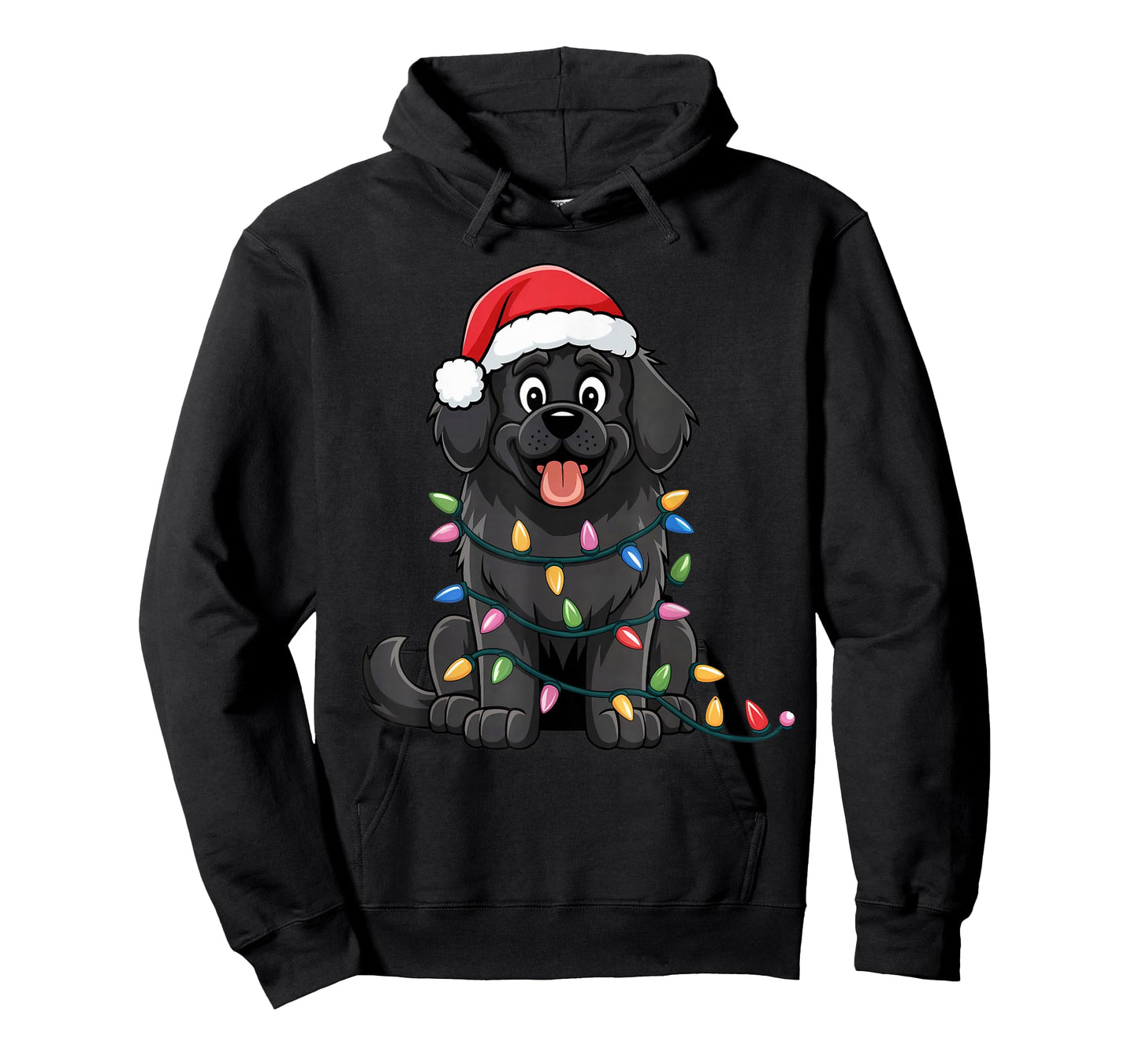 Newfoundland Christmas Lights Xmas Dogs Gifts for Men Women T-Shirt
