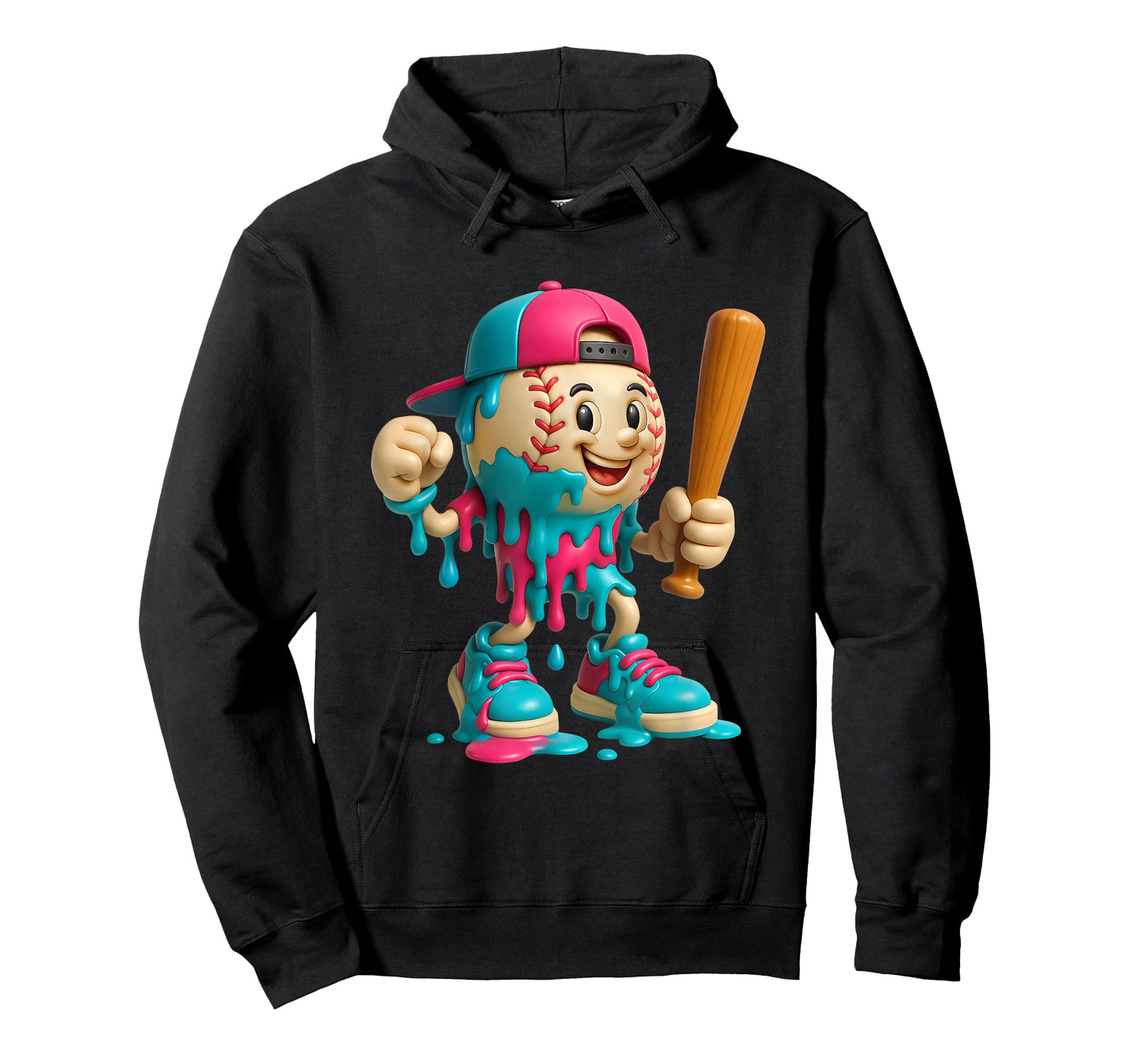 Baseball Drip Ice Cream Style Sport for Boys and Ball Player T-Shirt