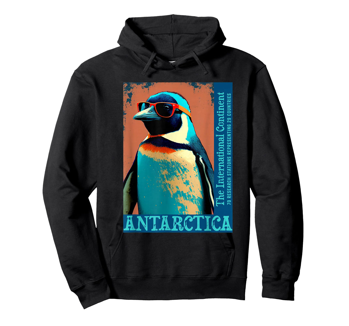 Antarctica Funny Penguin Apparel and Decor Cute Cool Penguin Antarctic Research Souvenir T-Shirt - Unisex-Adults - Black - Short Sleeve - Classic Fit - Small