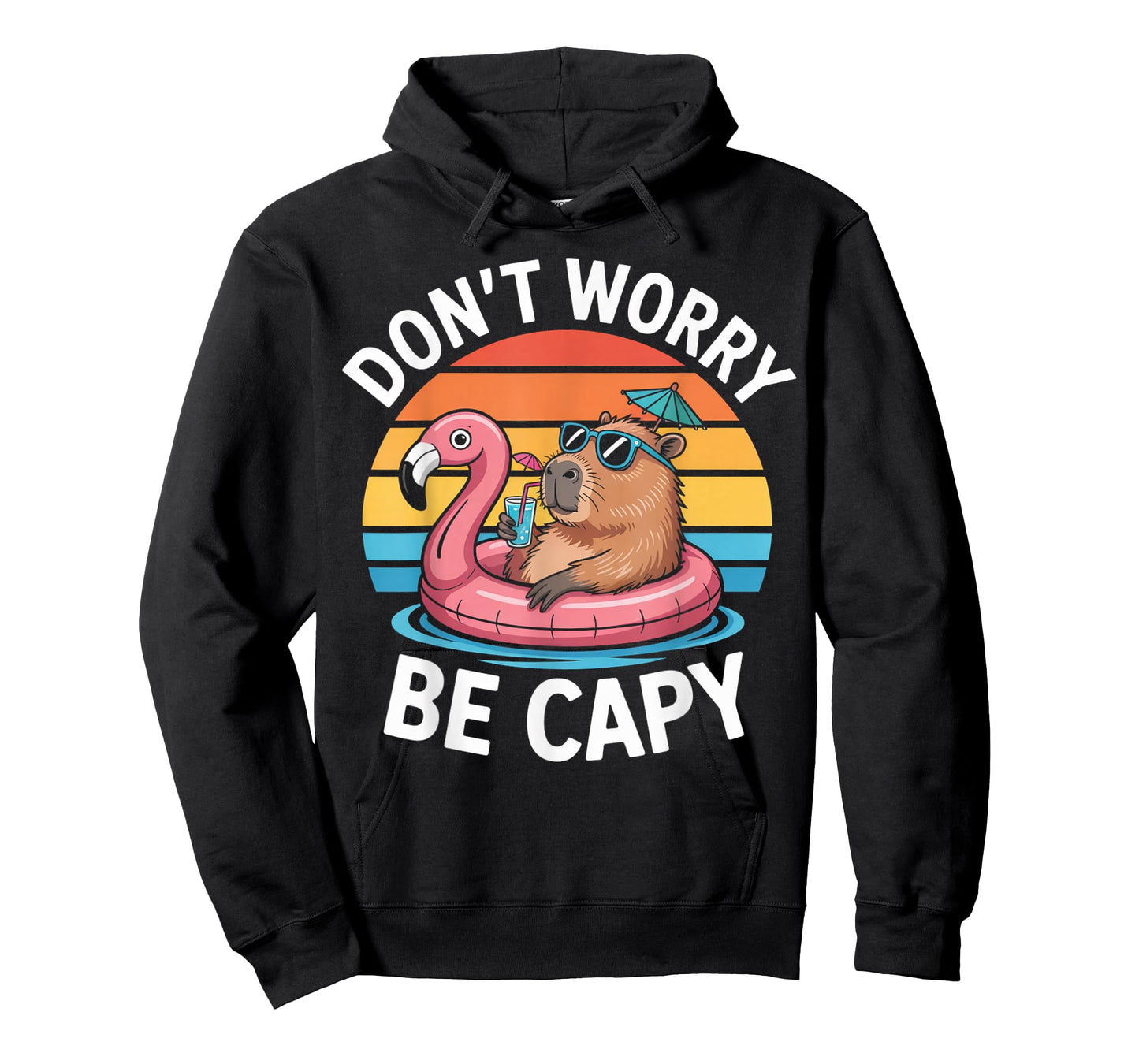 Funny Don't Worry Be Capy Kids Youth Womens Girl Capybara T-Shirt