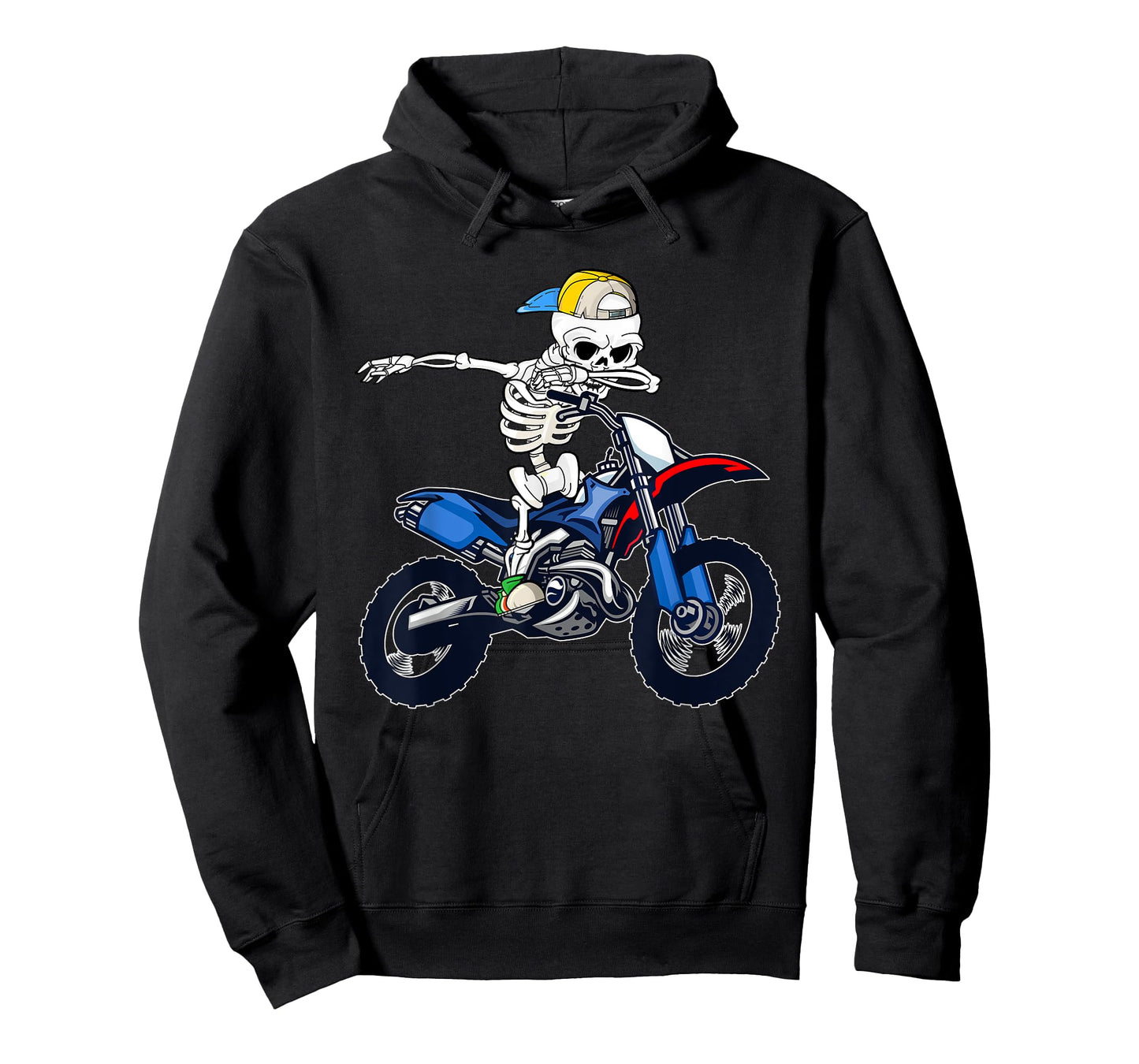Sport Motocross Skeleton Men Boys Kids Halloween Costume T-Shirt