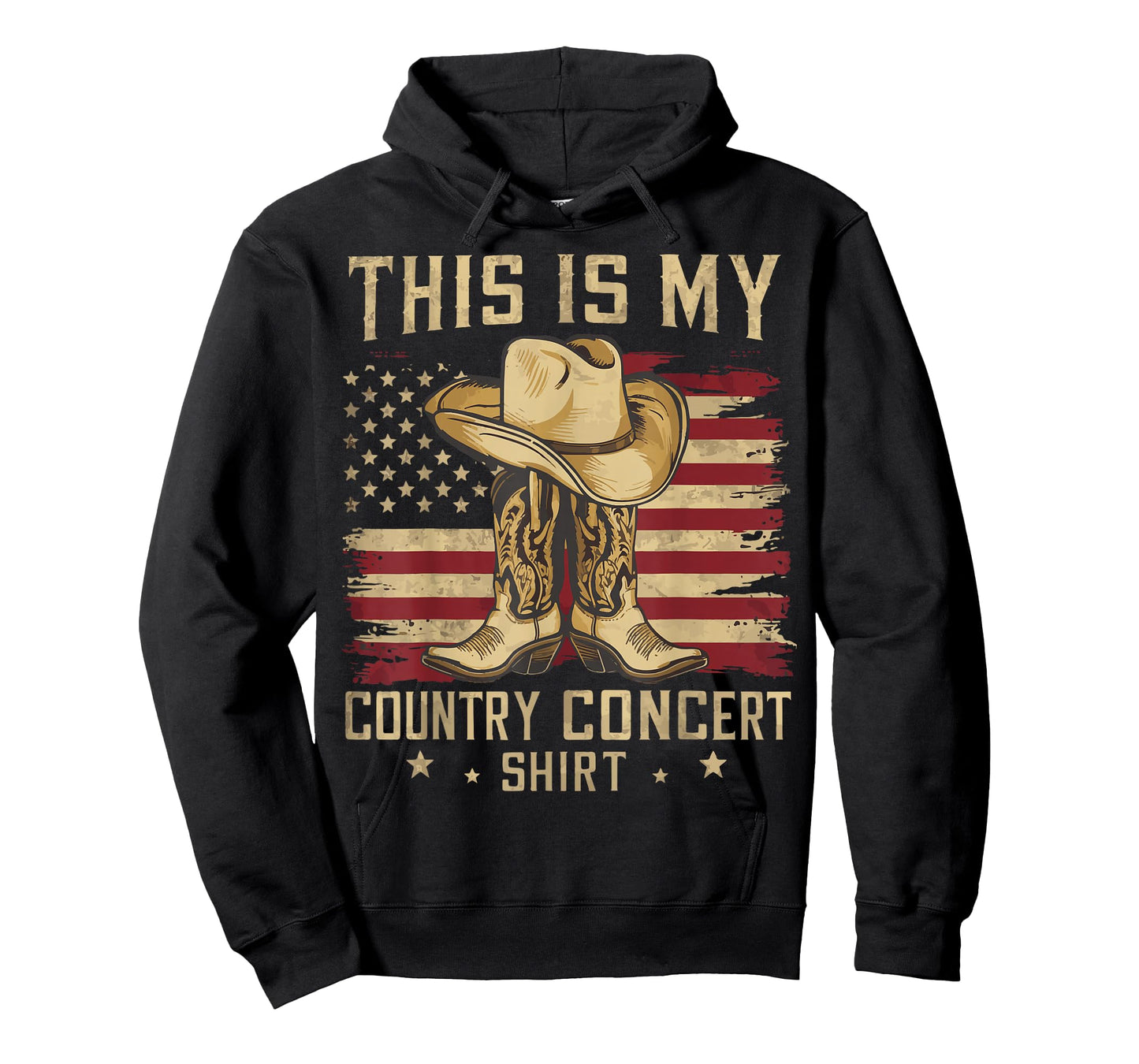 This Is My Country Concert Shirt T-Shirt, Small, Black