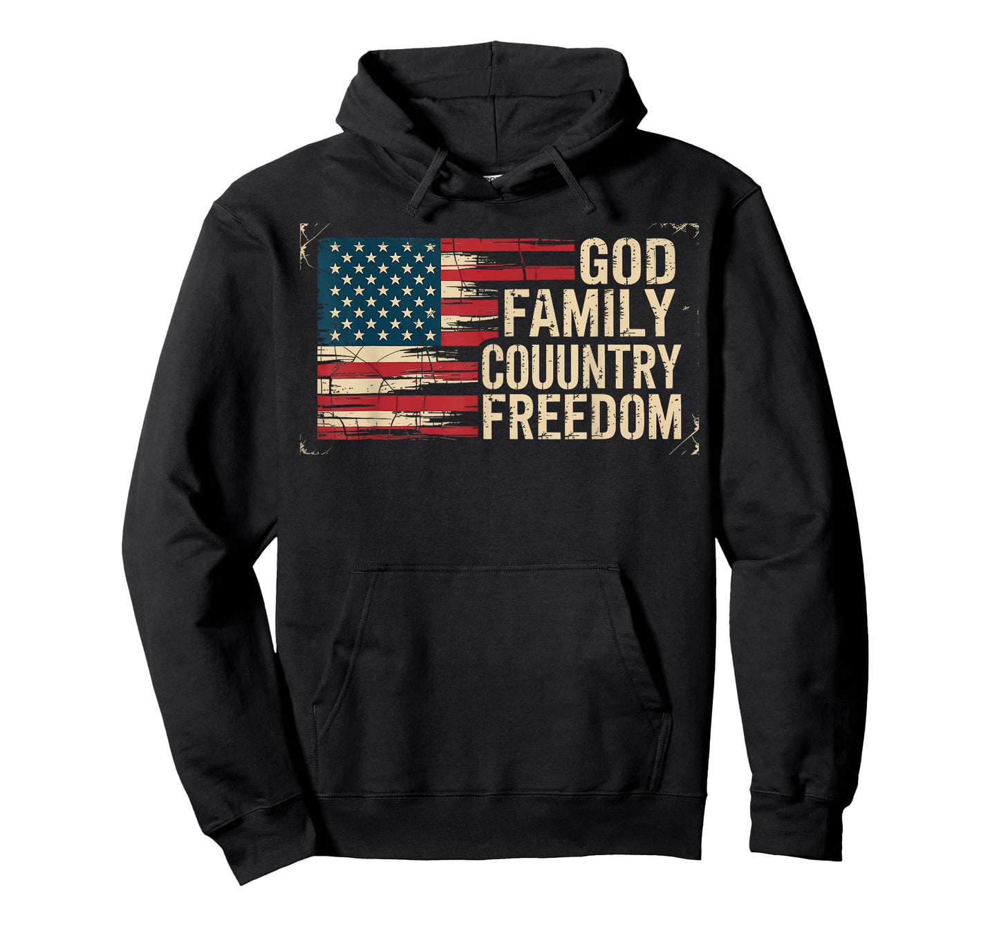 God Family Country Freedom USA Flag T-Shirt