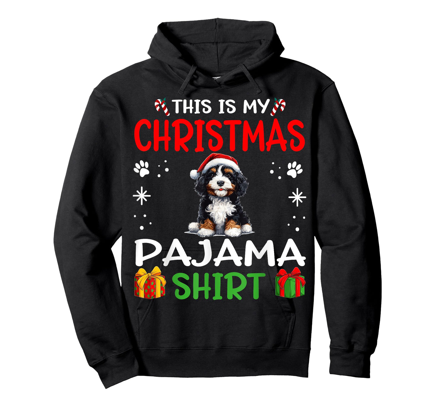 Bernedoodle Dog Nightgown Pajama This is my Christmas Pajama T-Shirt for Men Women Kids