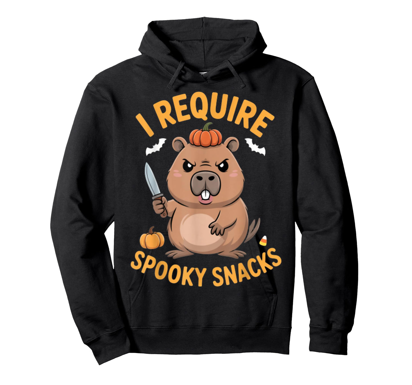 I Require Spooky Snacks Angry Capybara Halloween T-Shirt