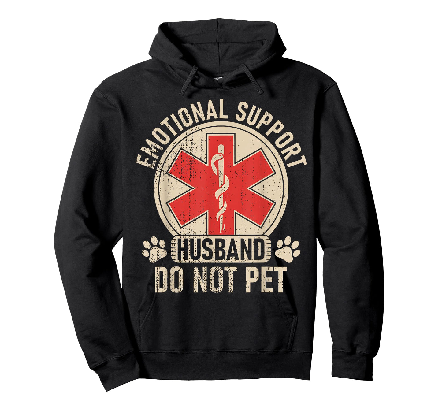 Emotional Support Husband Funny Marriage Tee for Relaxed T-Shirt