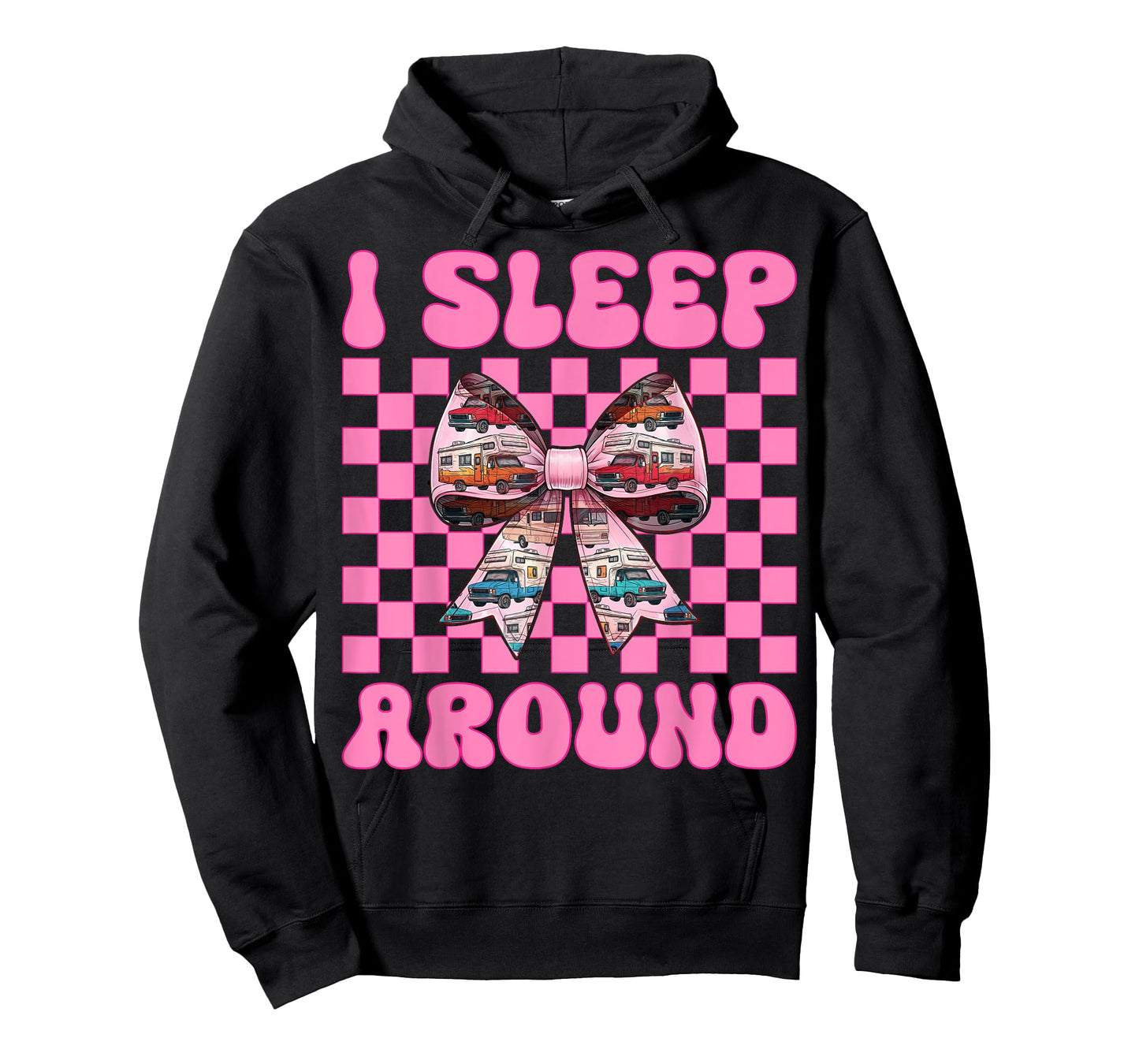 RV Camping Camper Motorhome Girl Mom Coquette I Sleep Around T-Shirt