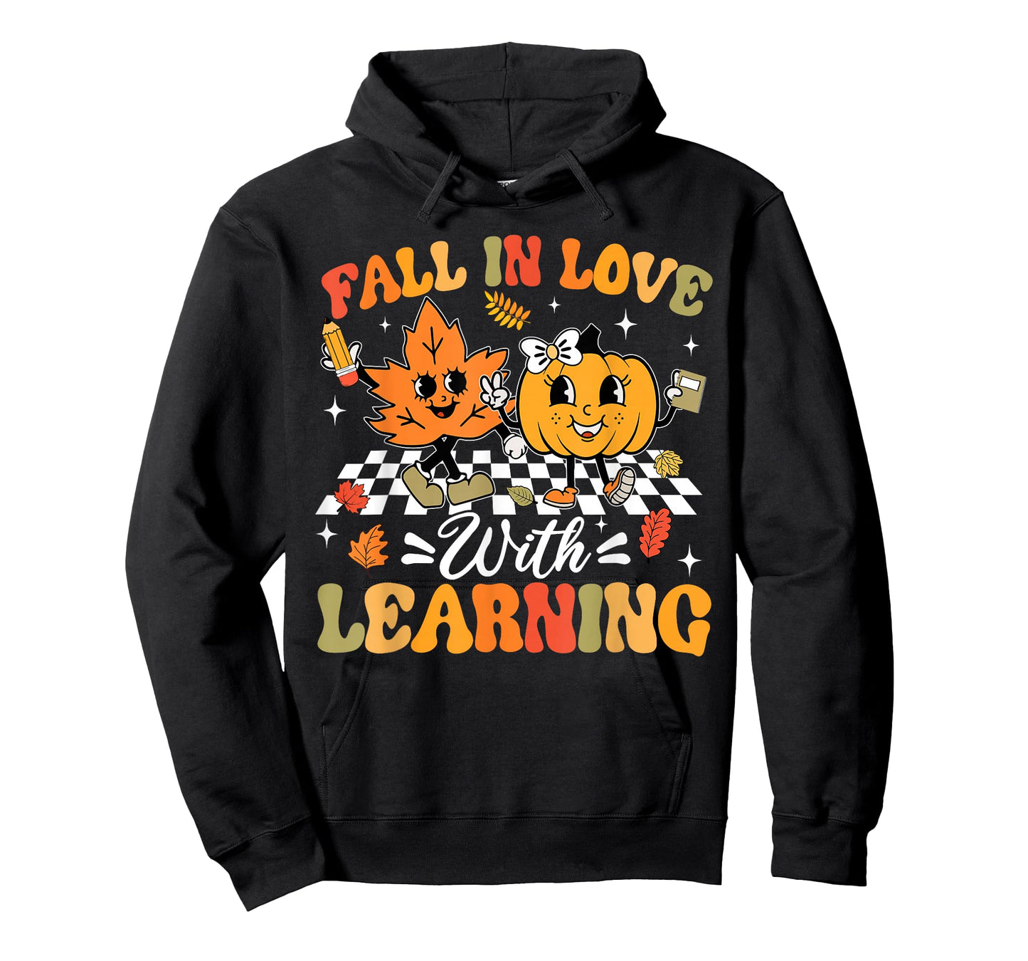 Fall In Love With Learning Fall Teacher Thanksgiving Retro T-Shirt