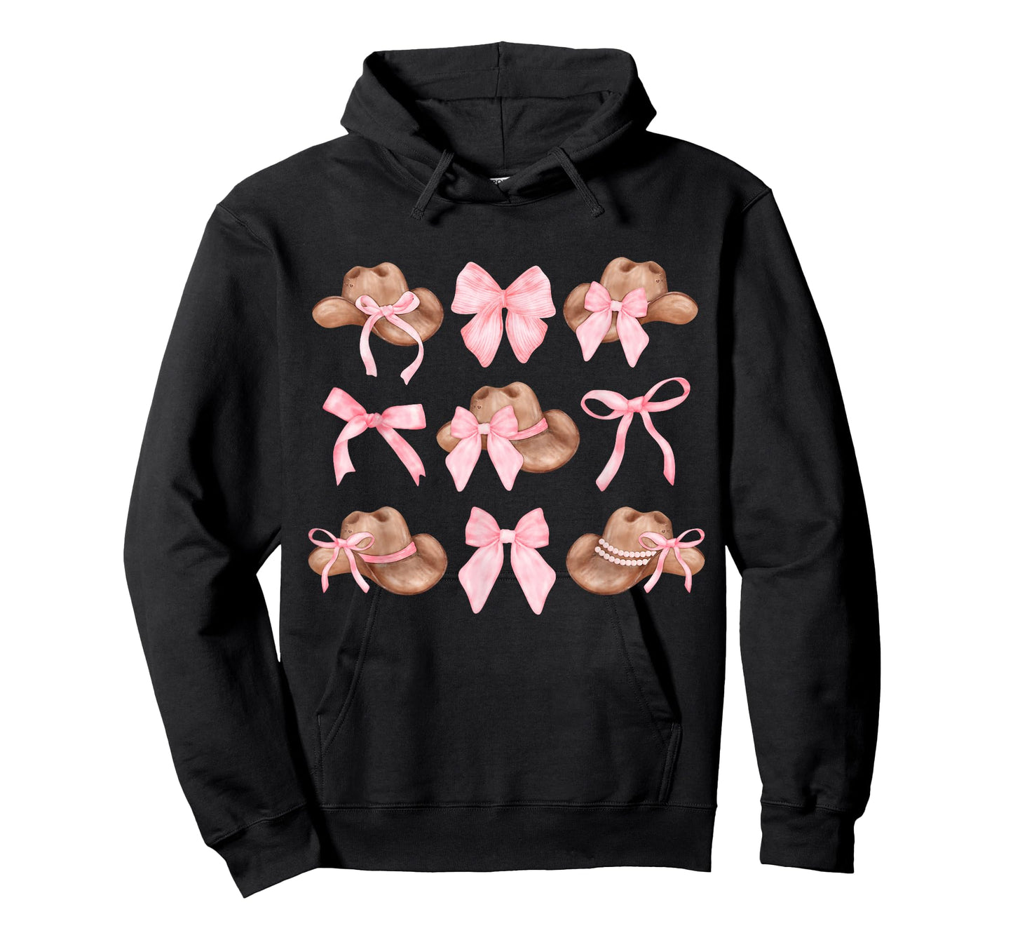 Coquette Cowgirl Hat Pink Bows Country Concert Theme T-Shirt