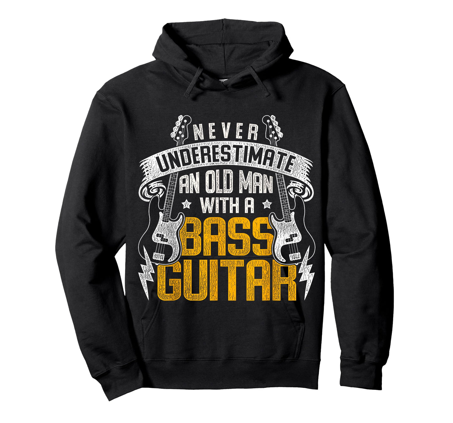 Never Underestimate An Old Man With A Bass Guitar T-Shirt