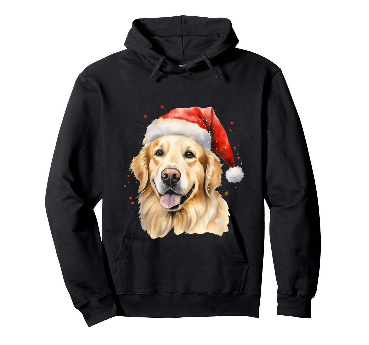 Christmas Golden Retriever Cute Holiday Santa Hat T-Shirt