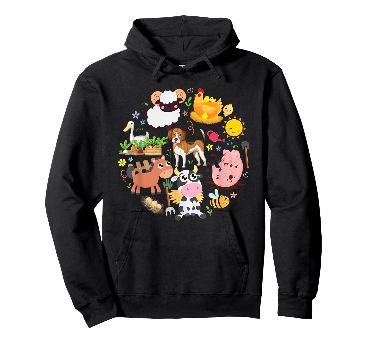 Boy's Girl's Cute Farm Animals Toddler Farmer Kids Farming T-Shirt