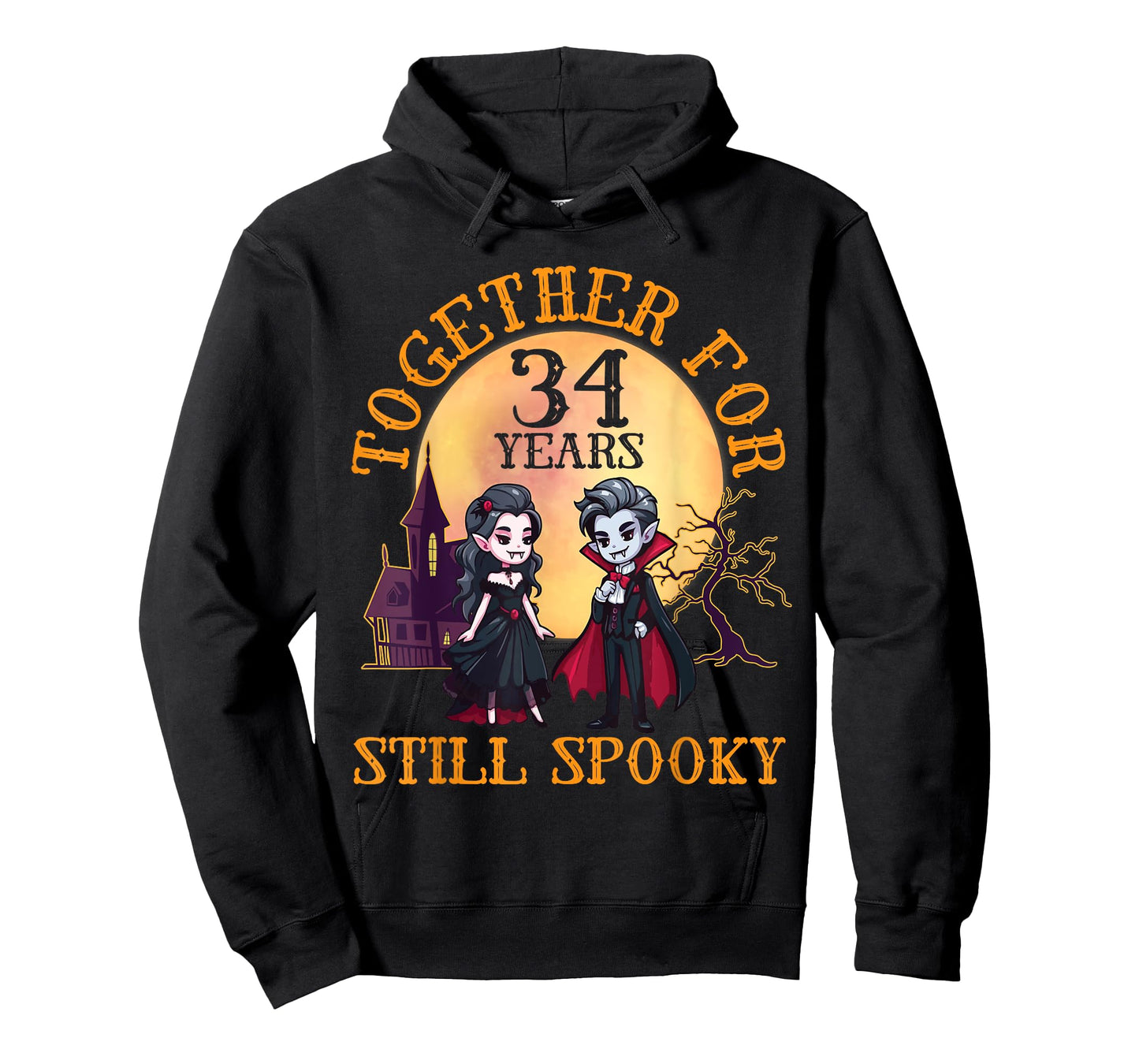 Vampire Couple Marry Together for 34 Years and Still Spooky T-Shirt