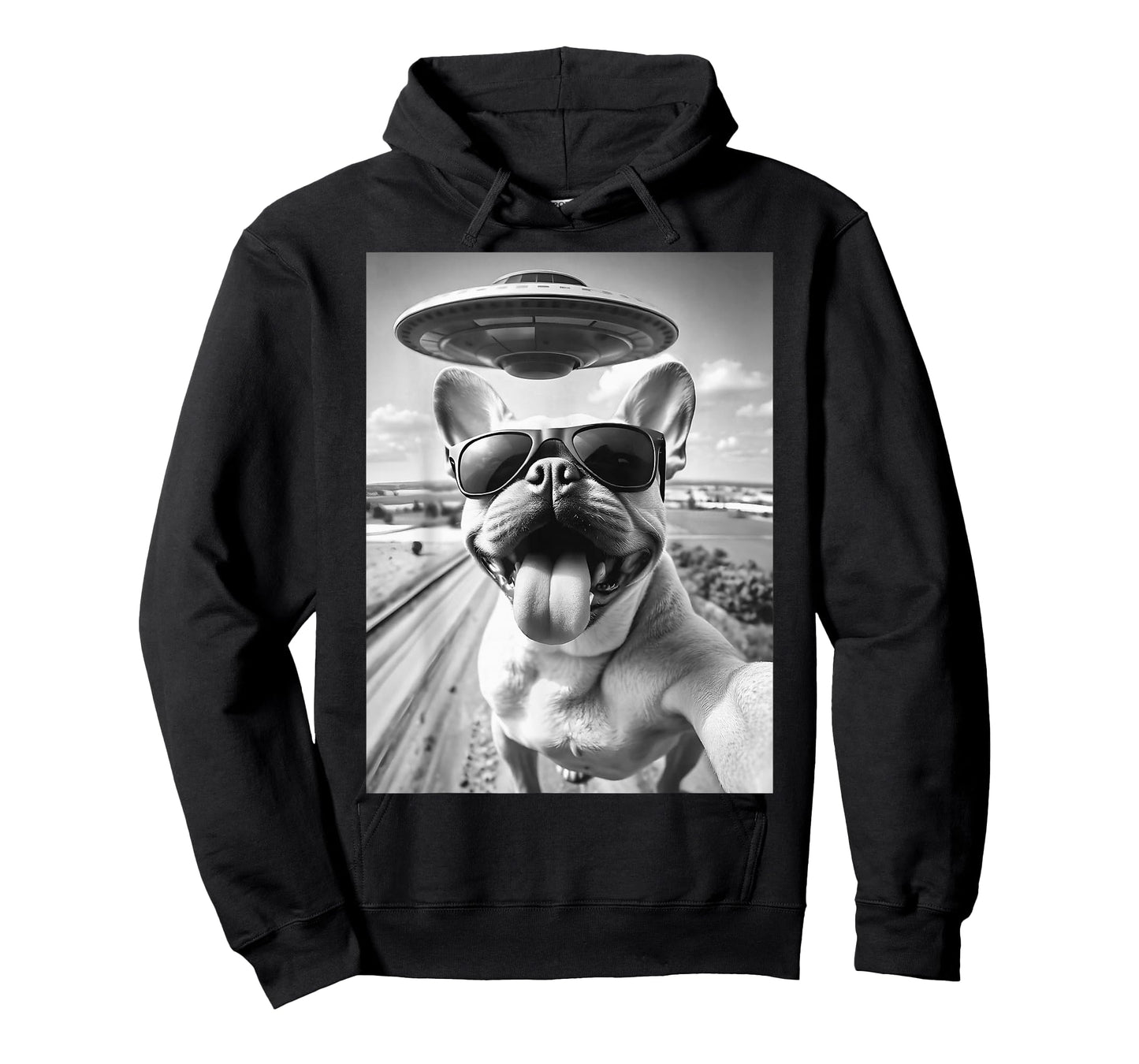 Selfie French Bulldog UFO T-Shirt