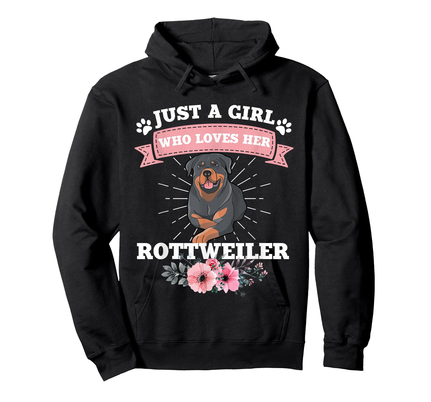 Just A Girl Who Loves Her Rottweiler Dog Gift Rottweiler T-Shirt