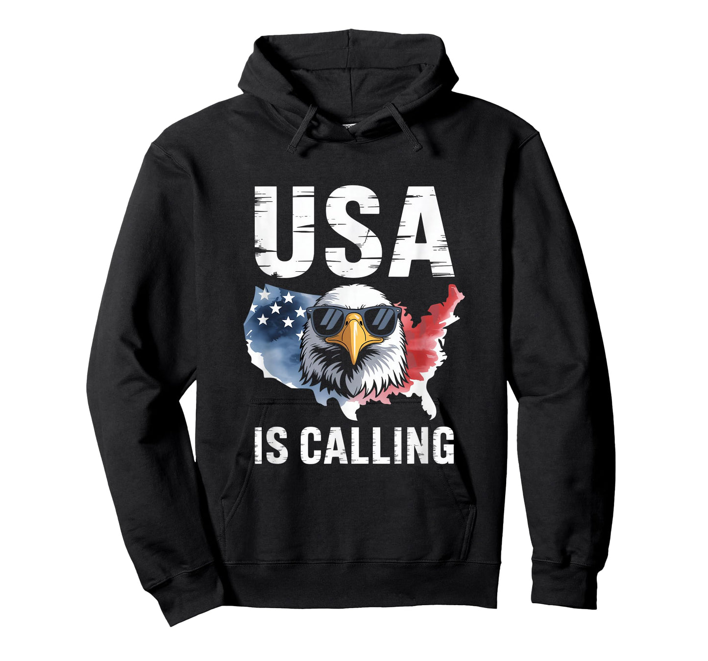 USA is Calling Bald Eagle American Flag Map Pride T-Shirt