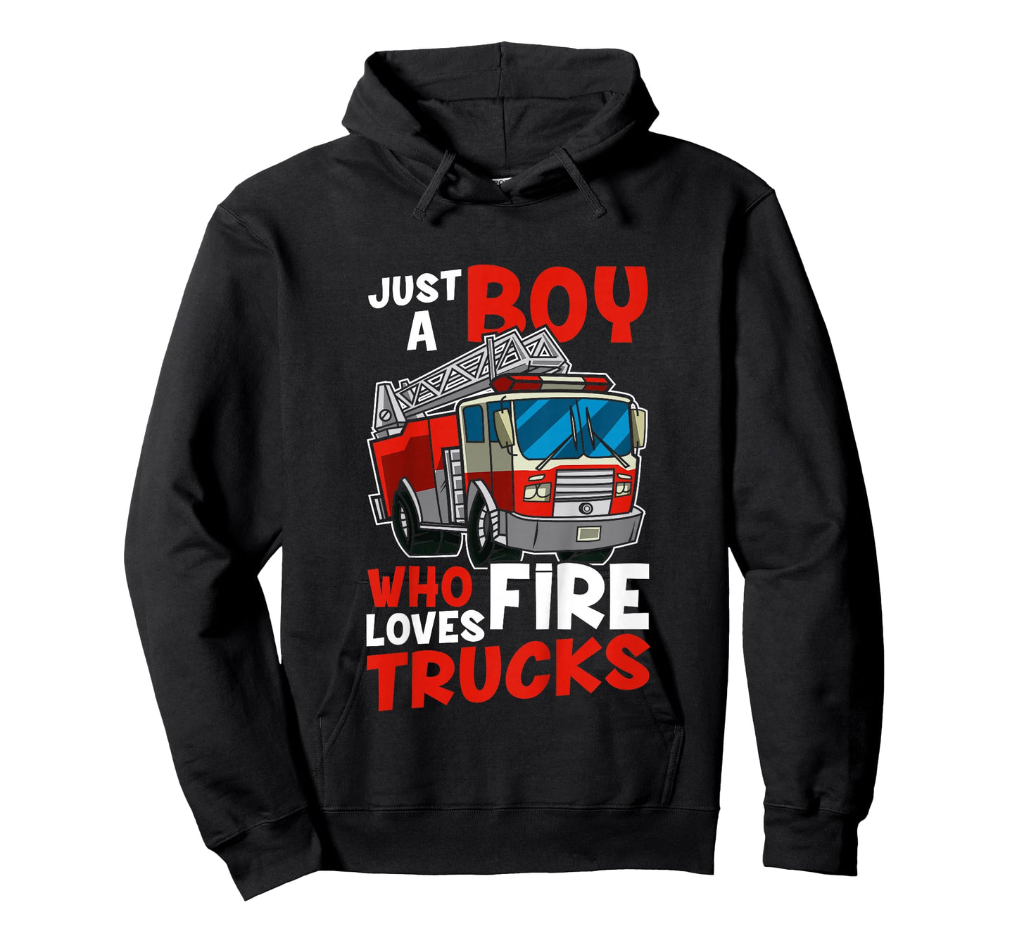 Kids Firefighter Toddler Just A Boy Who Loves Fire Trucks T-Shirt