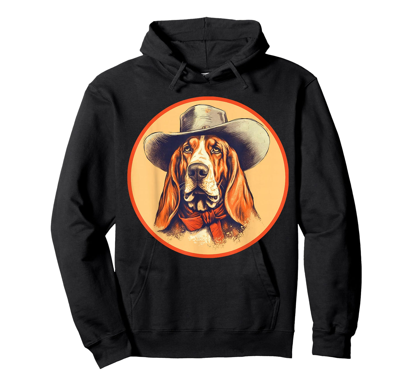 Vintage Basset Hound Cowboy Cute Western Country Music T-Shirt