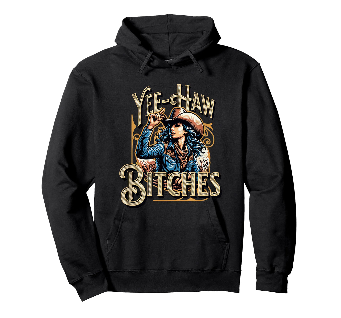 Retro Yee Haw Bitches Funny Yeehaw Western Country Cowgirl T-Shirt