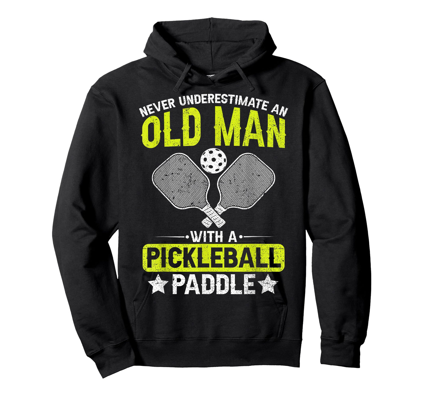 Never Underestimate an Old Man with a Pickleball Paddle Men T-Shirt
