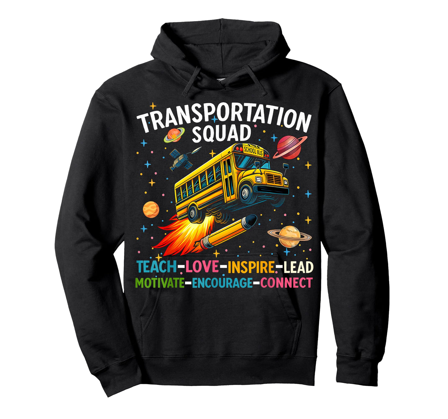 Transportation Squad Funny School Bus Back To School Retro T-Shirt
