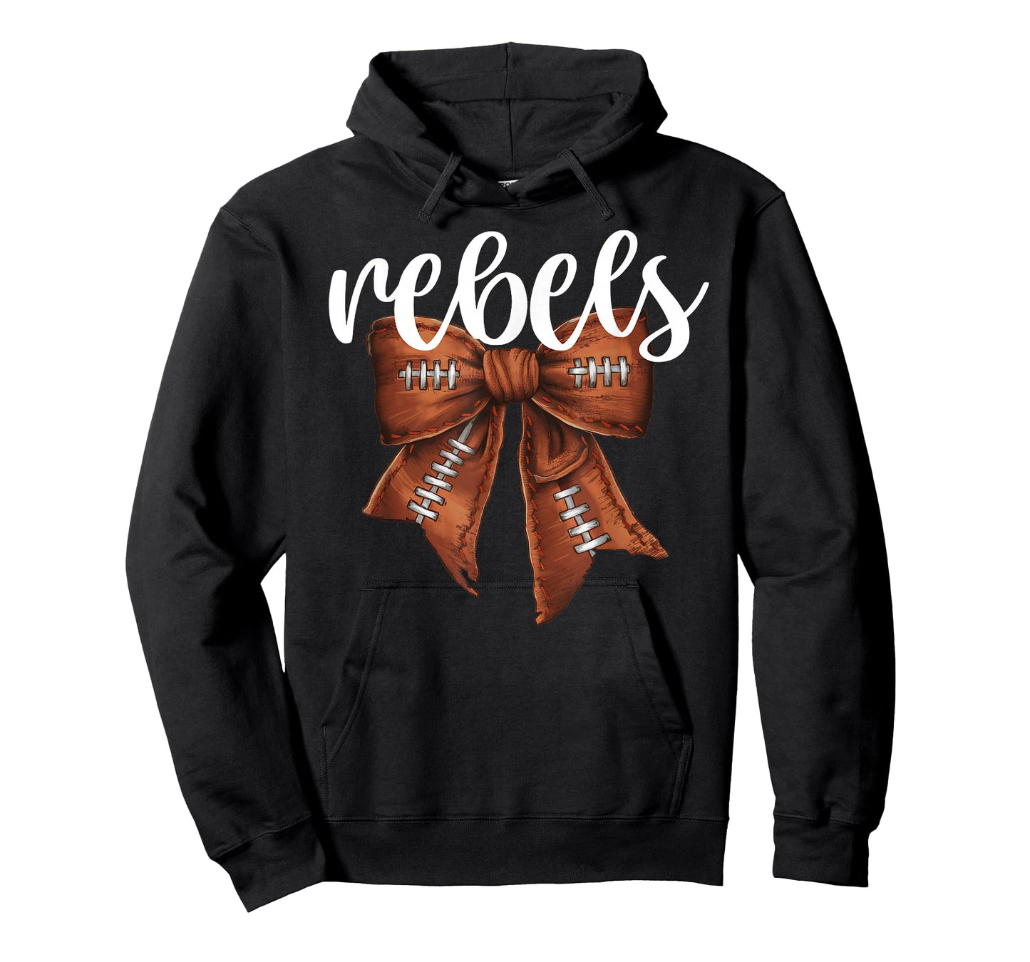 Rebels Football Bow School Spirit Team Mascot Game Night T-Shirt