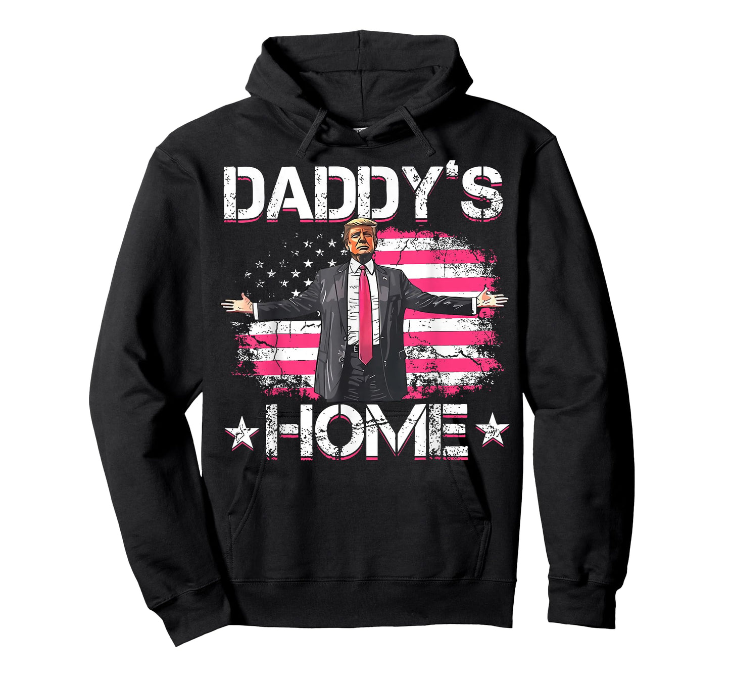 American Flag Daddy's Home Trump 2024 Patriotic T-Shirt