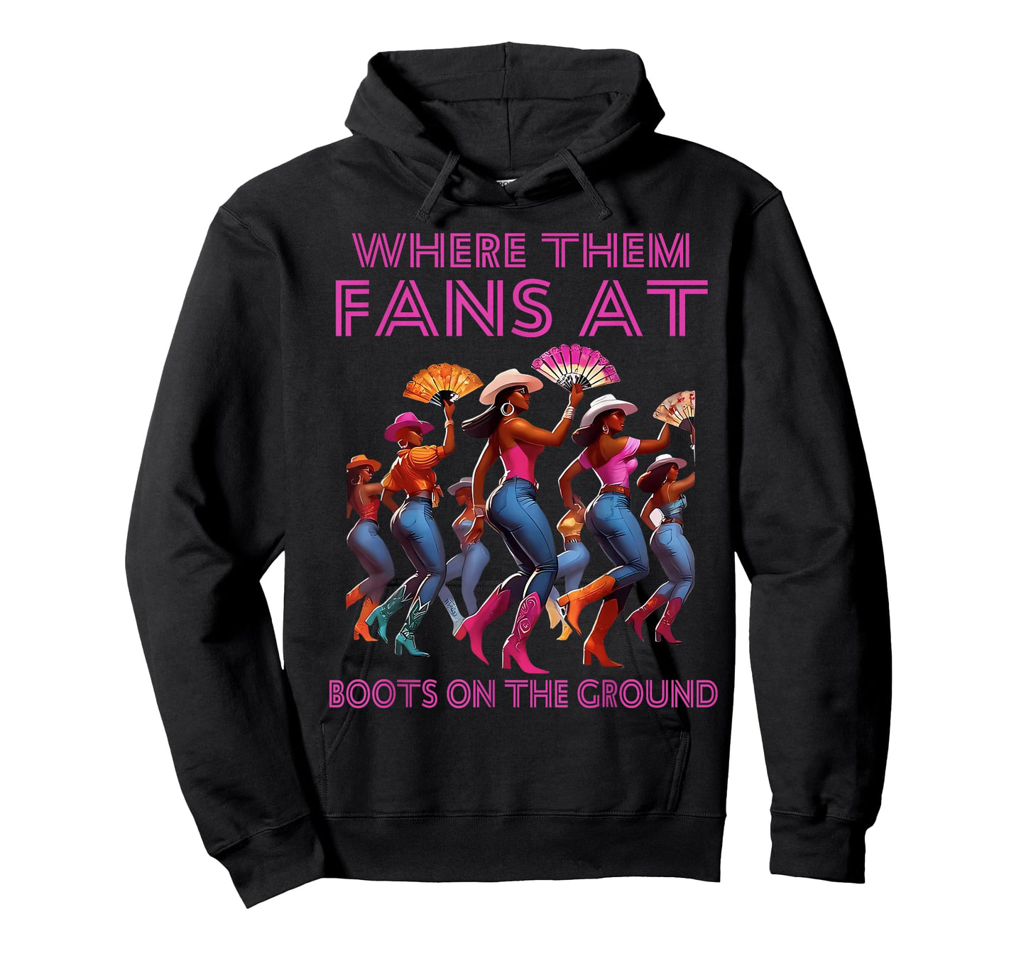 Where Them Fans At Funny Boots On The Ground Linedance Girls T-Shirt
