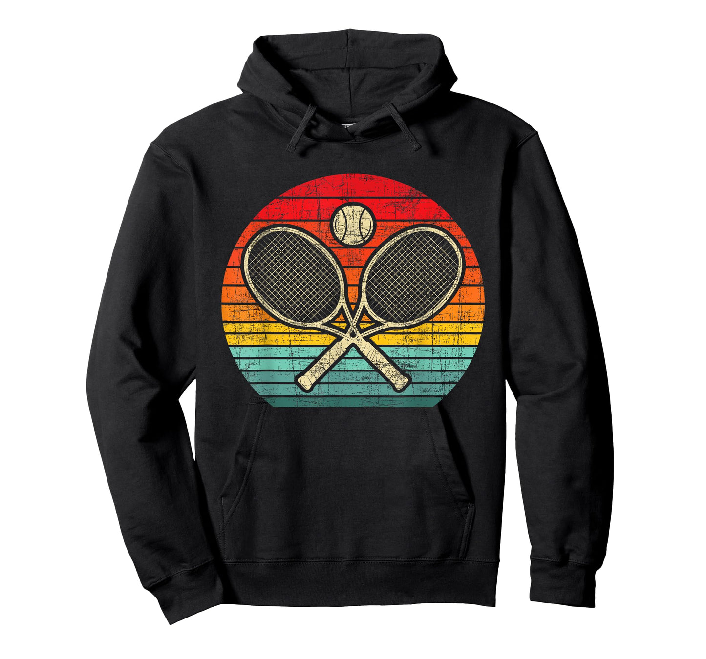 Retro Vintage Crossed Tennis Racket - Sports Lover T-Shirt